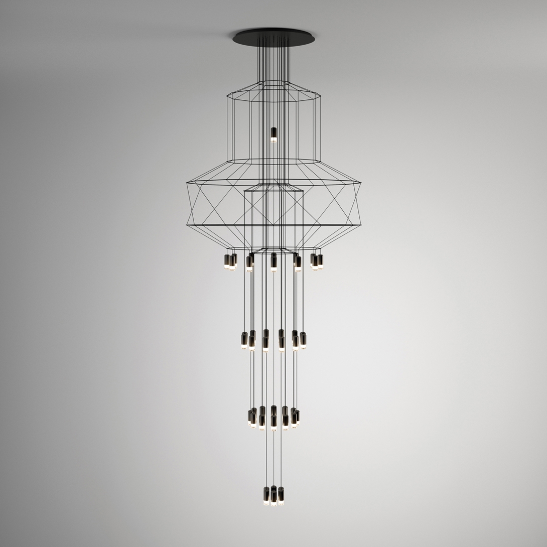 Display product Wireflow Chandelier 0375 Hanging lamp from manufacturer Vibia