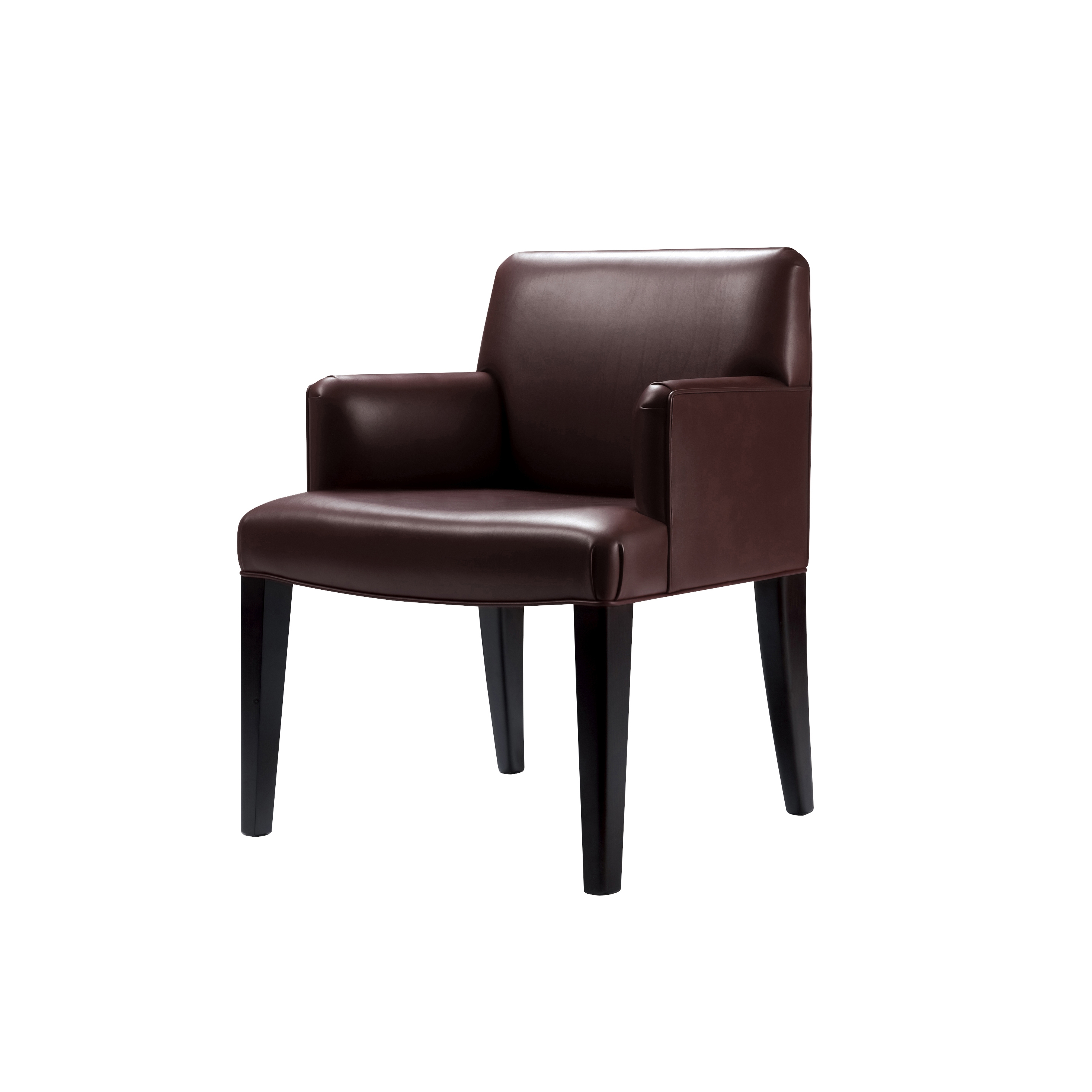 Display product Isotta low padded backrest large chair with arms from manufacturer Promemoria