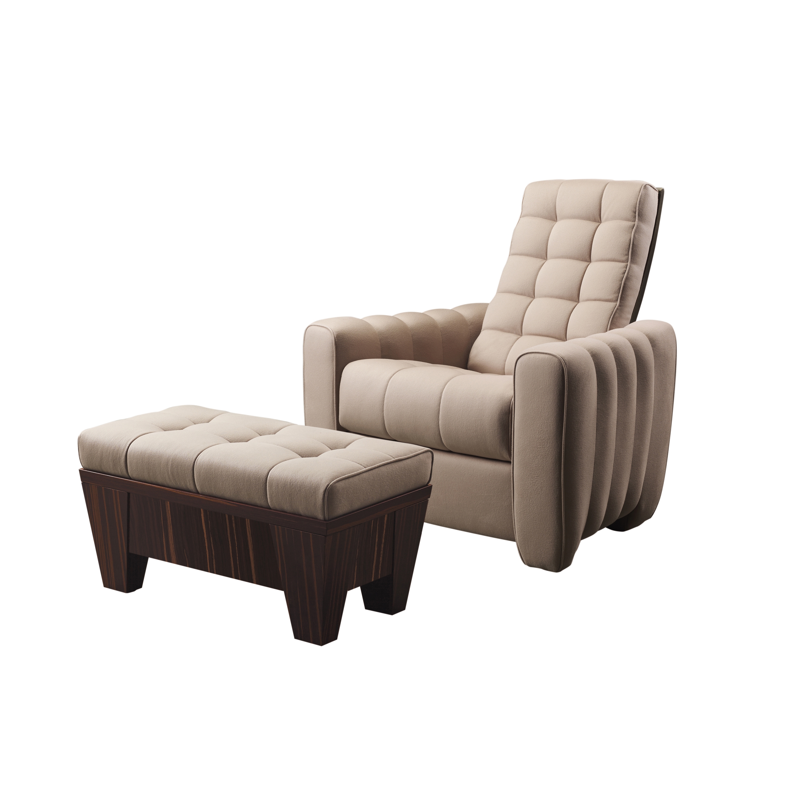 Display product Gertrude reclining armchair from manufacturer Promemoria