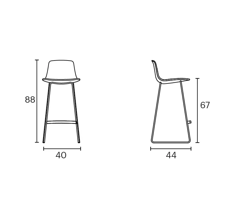 ENEA - Lottus sledge stool