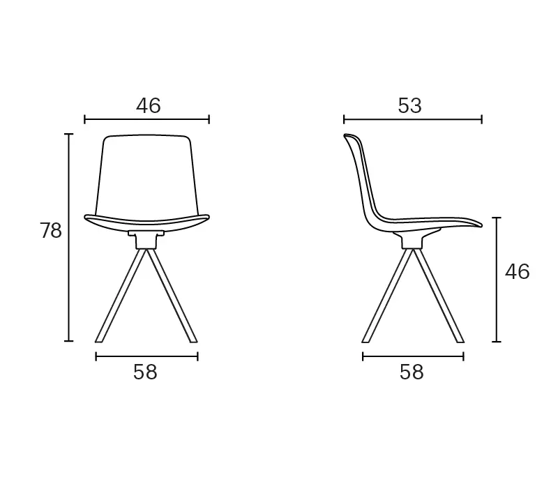 ENEA - Chaise Lottus Wood spin