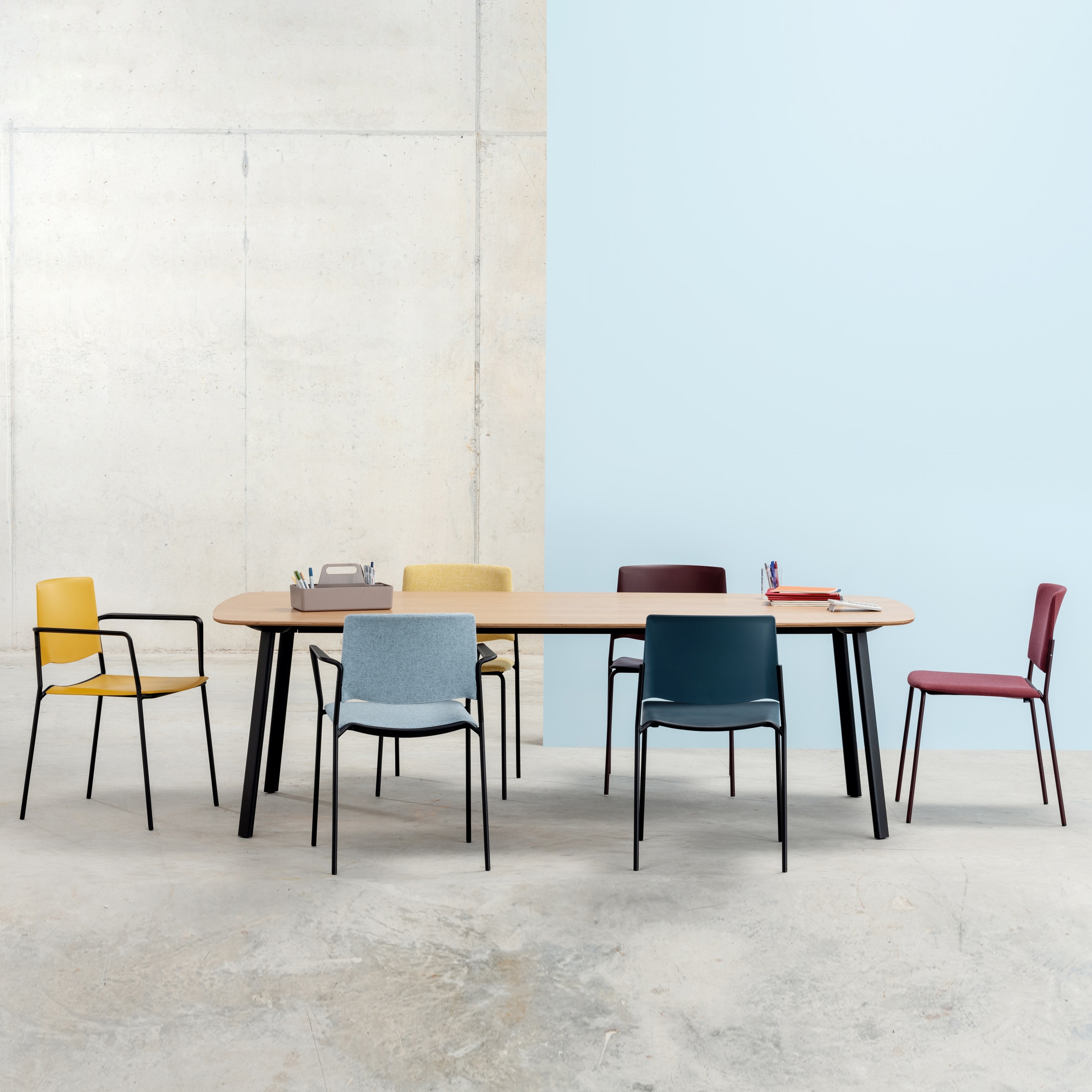 Display product LTS System table steel legs from manufacturer ENEA