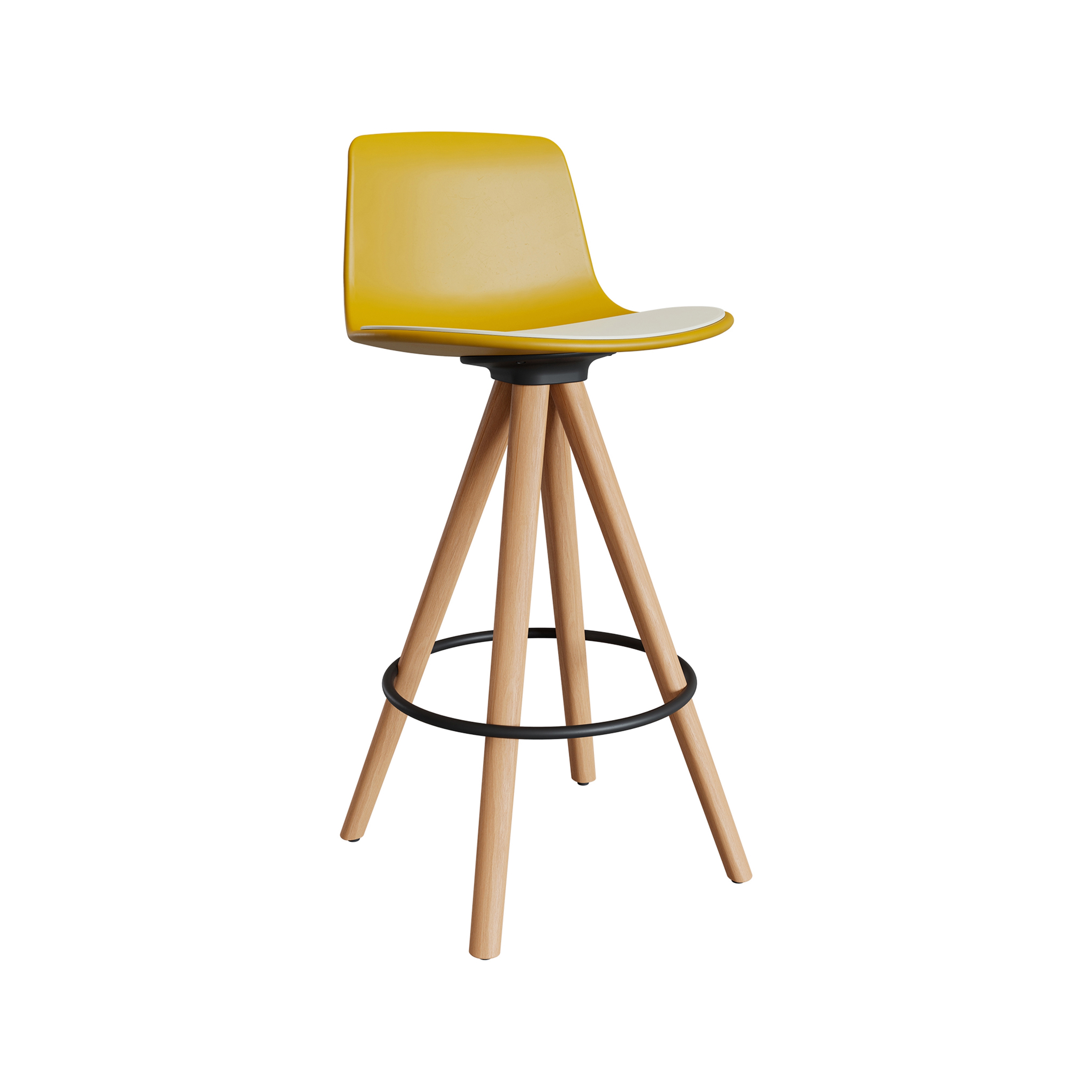 Lottus spin wood stool