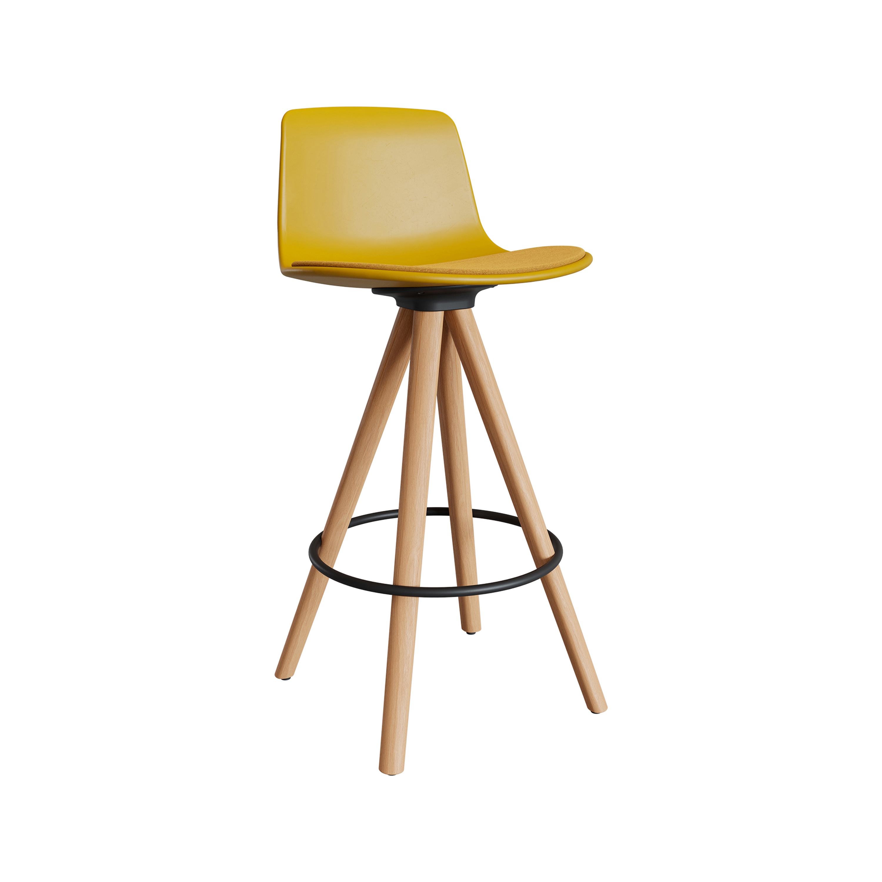 Lottus spin wood stool