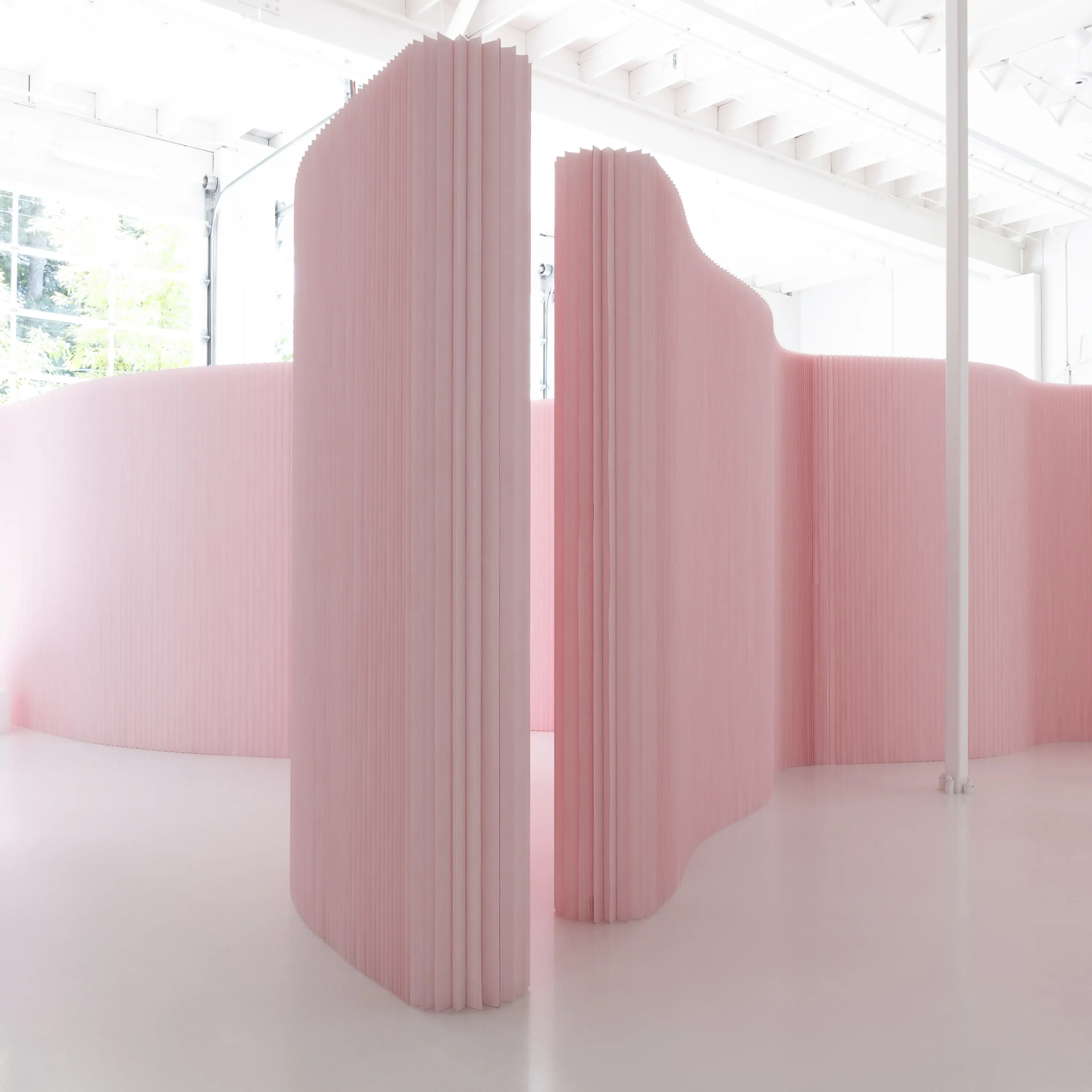 molo - custom colour textile softwall | flexible freestanding partition