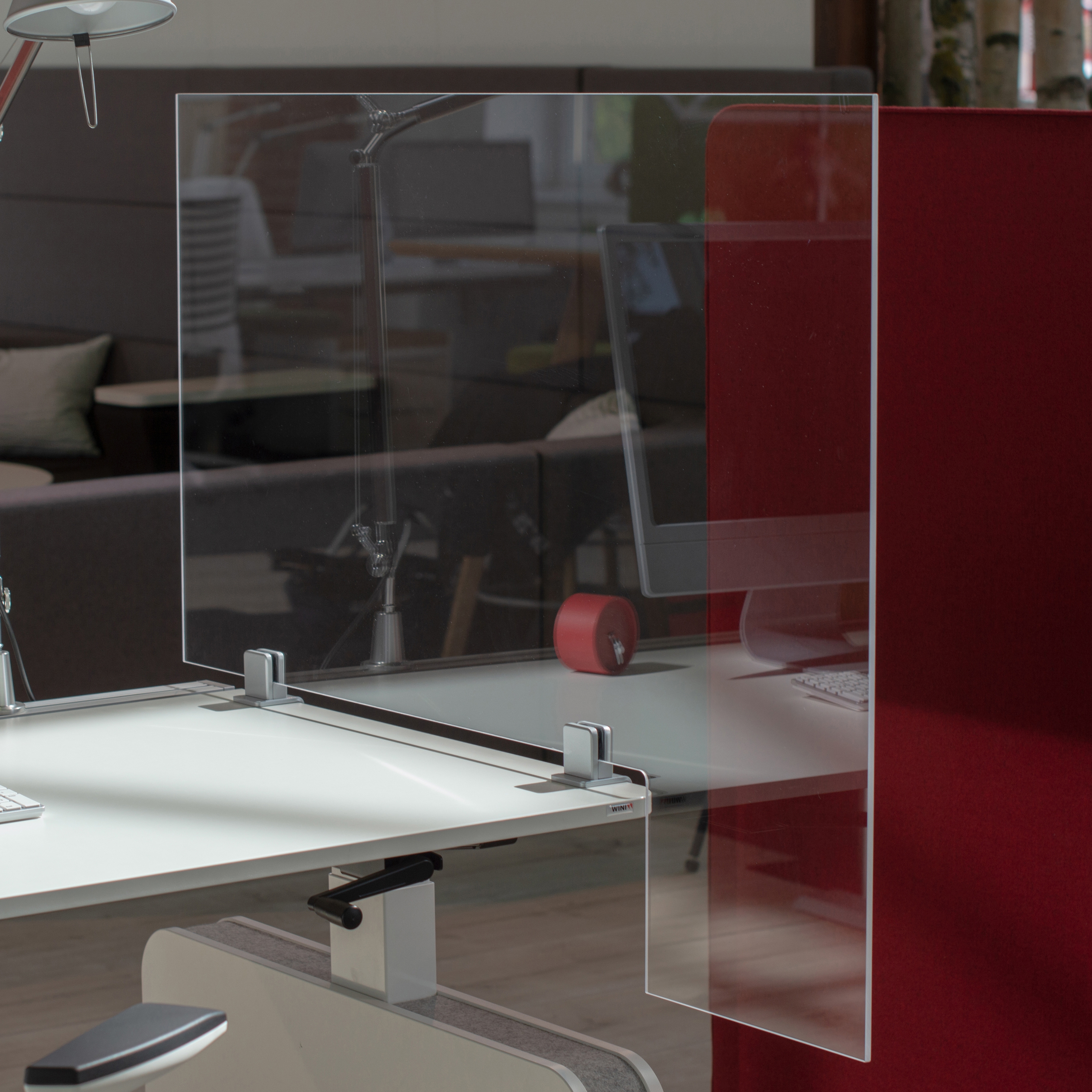 Display product WINI Hygiene screen | L shape from manufacturer WINI Büromöbel