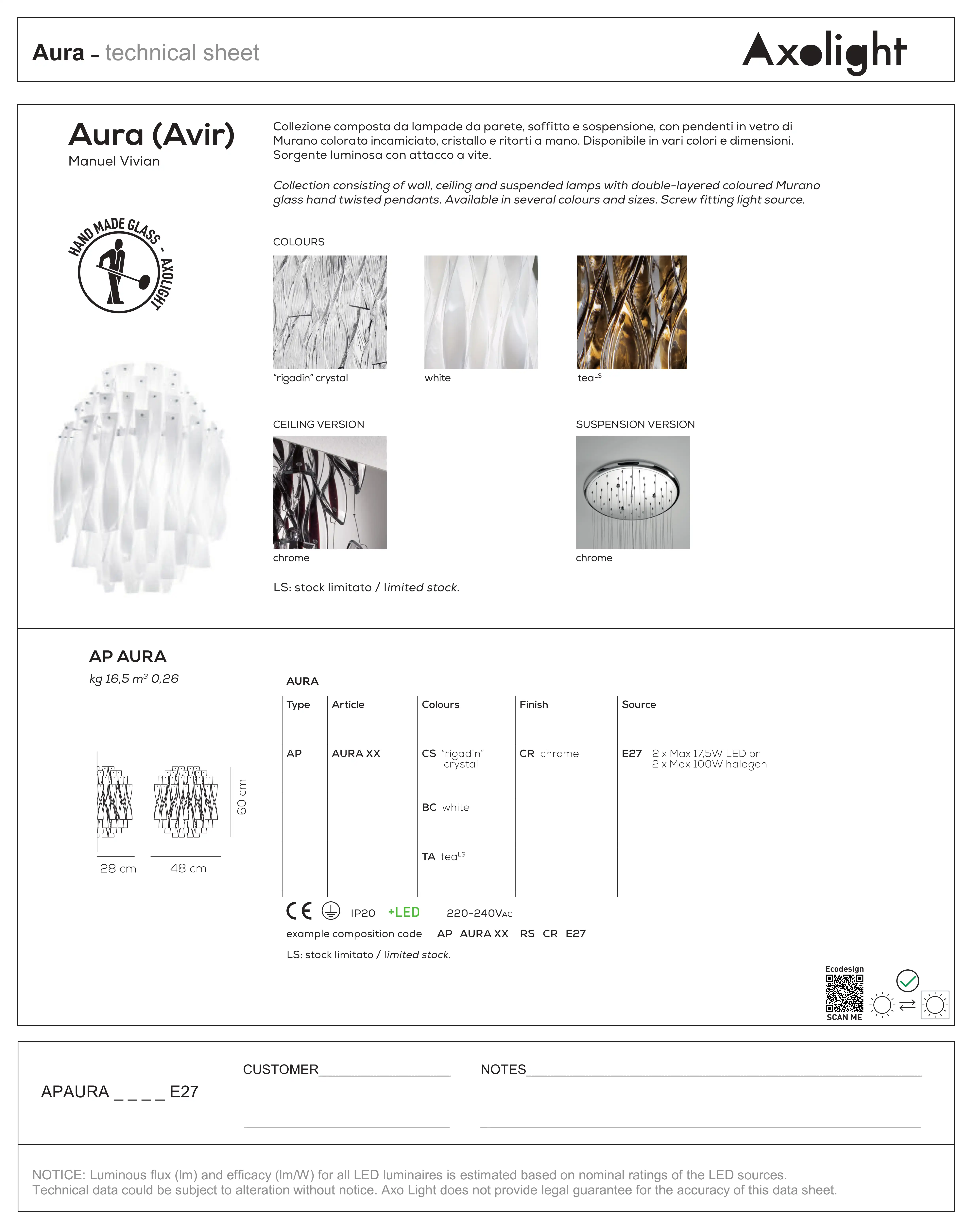 AURA AP Appliques murales de Axolight Architonic