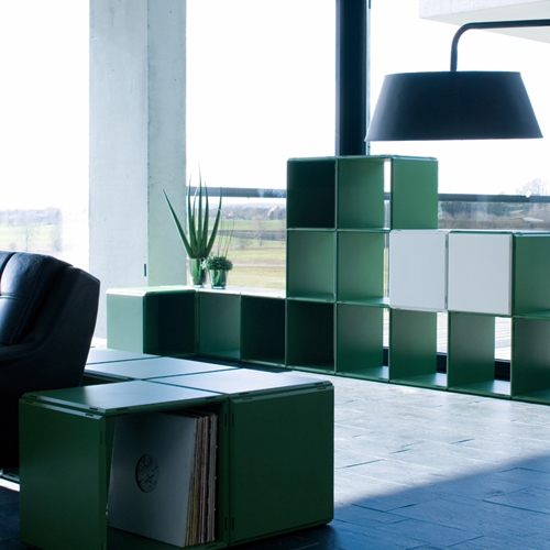 Produkt q56_Raumteiler_ferngreen_pure white des Herstellers qubing.de anzeigen