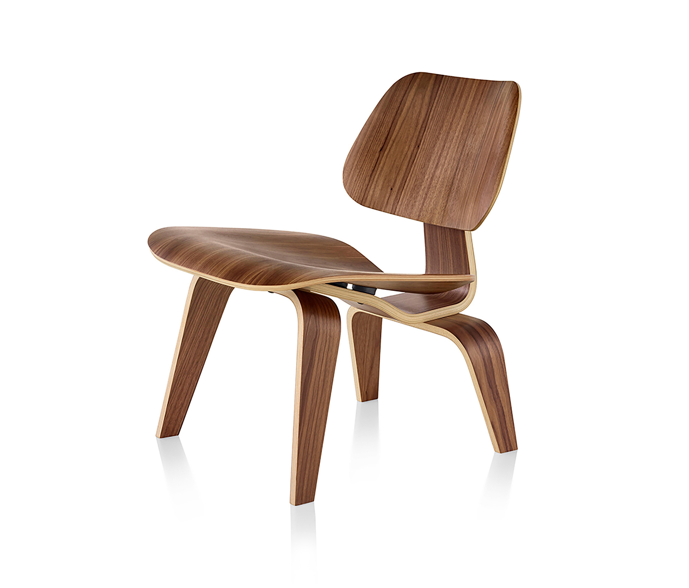 Vertoon produk Eames Molded Plywood Lounge Chair Wood Base van vervaardiger Herman Miller