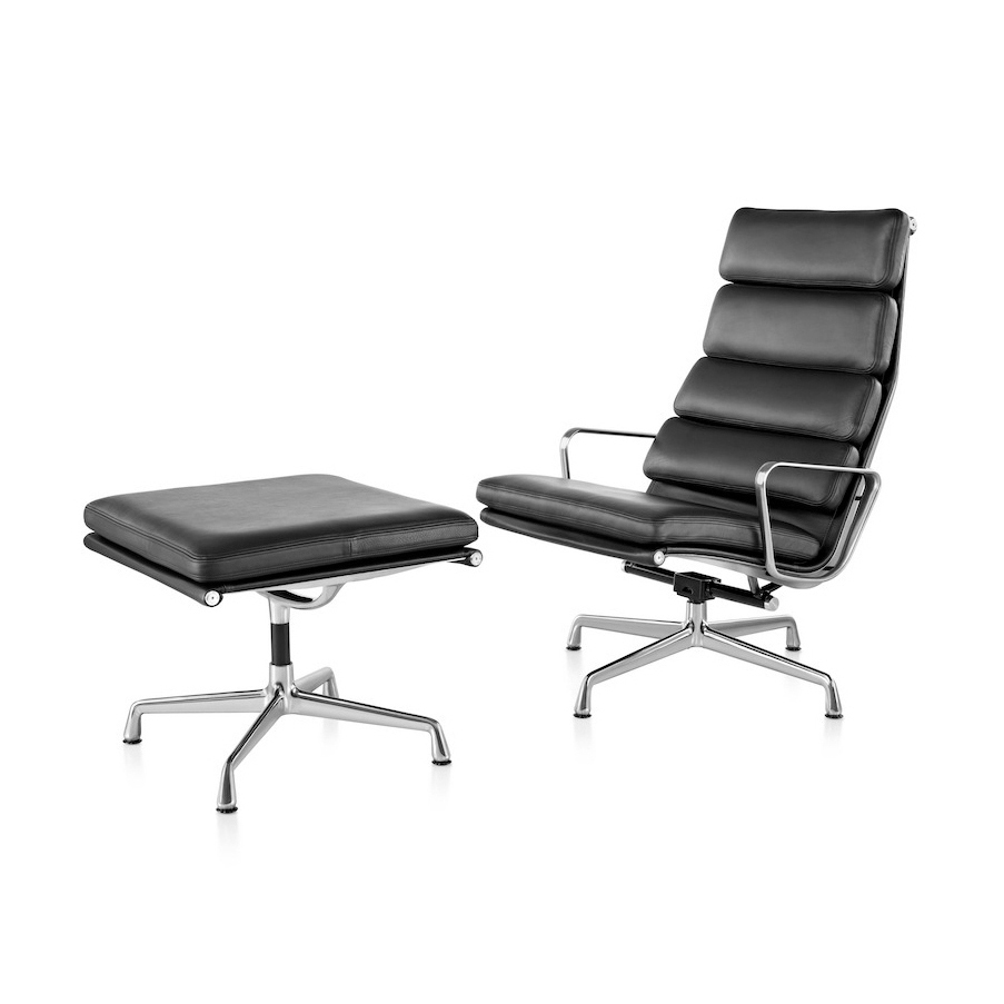 Mostra il prodotto Eames Soft Pad Lounge Chair and Ottoman del produttore Herman Miller