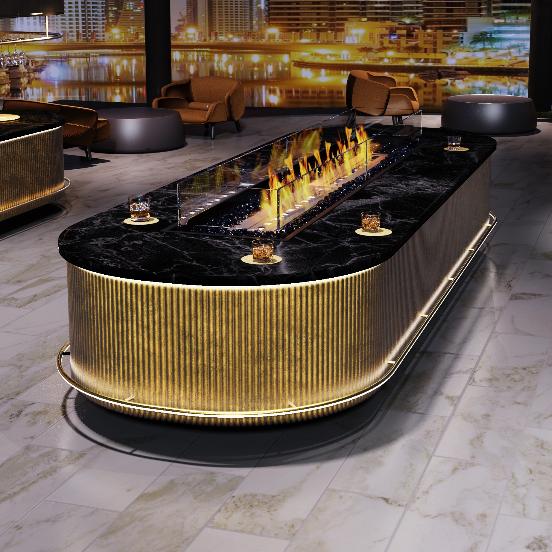 Display product Linear 90 from manufacturer EcoSmart Fire