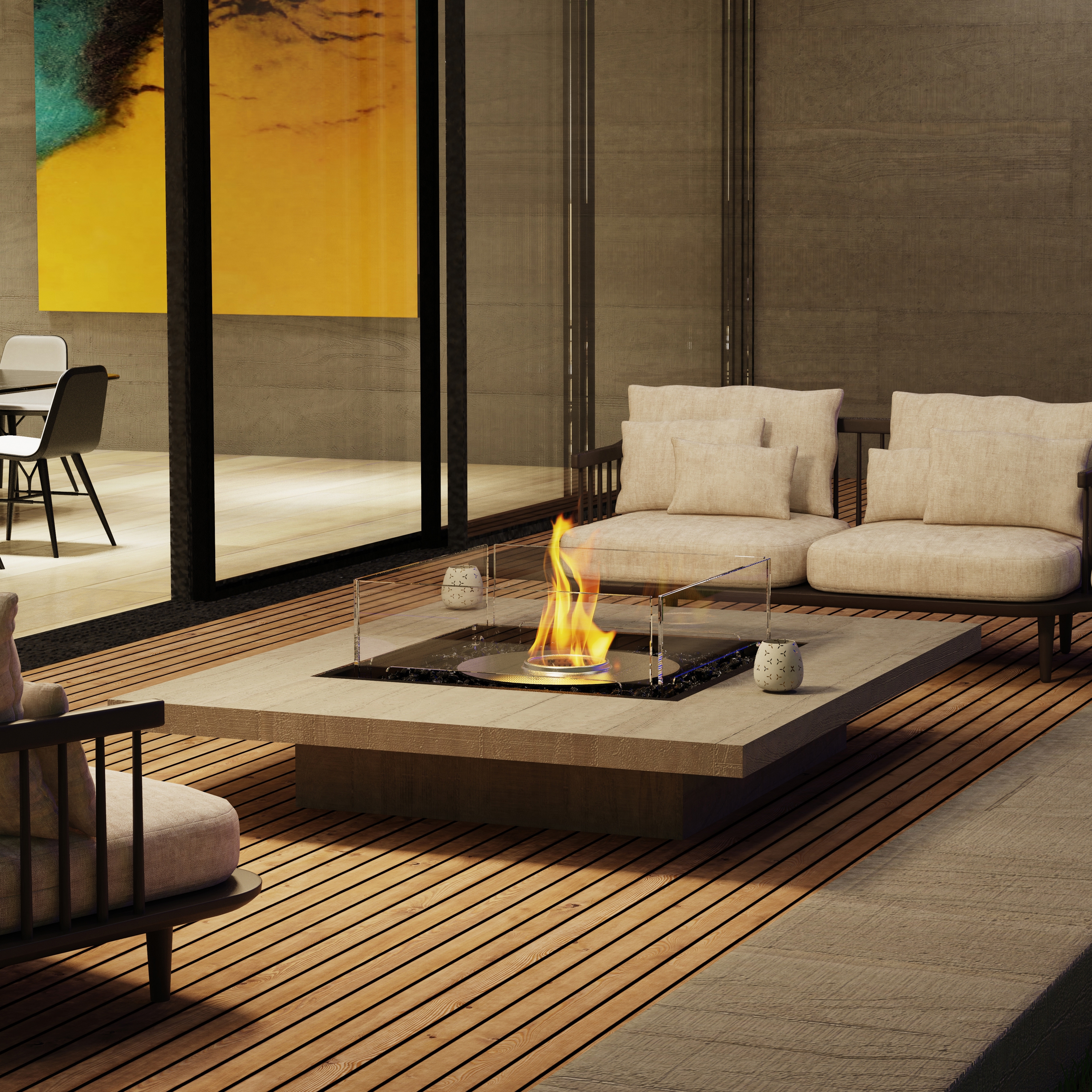 Vertoon produk Square 22 van vervaardiger EcoSmart Fire