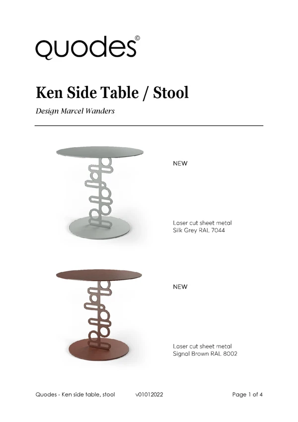 Image d’aperçu du fichier Ken Side Table / Stool