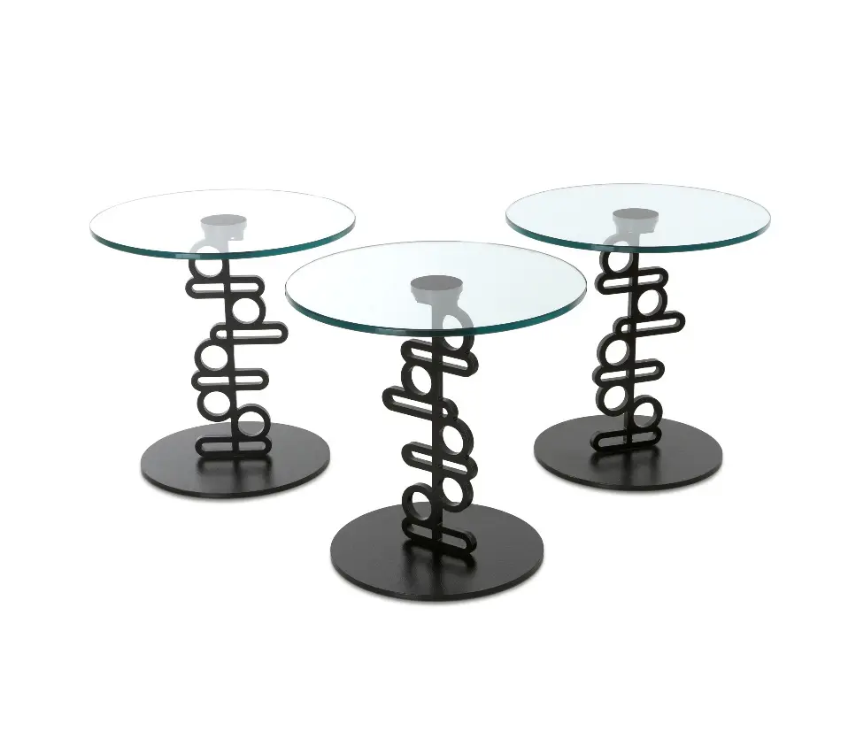 Quodes - Ken side table, glass tabletop