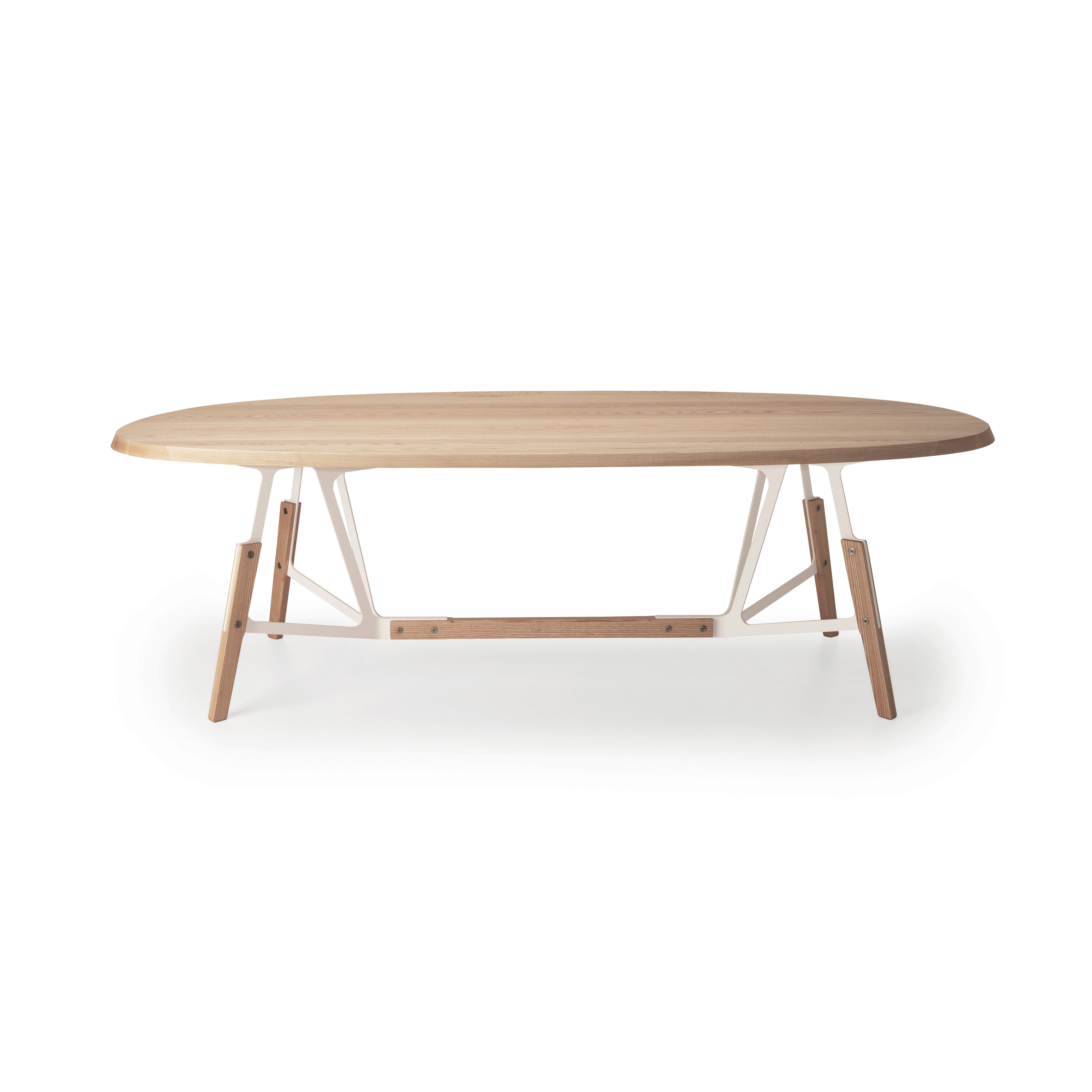 Stammtisch oval table, solid wood tabletop