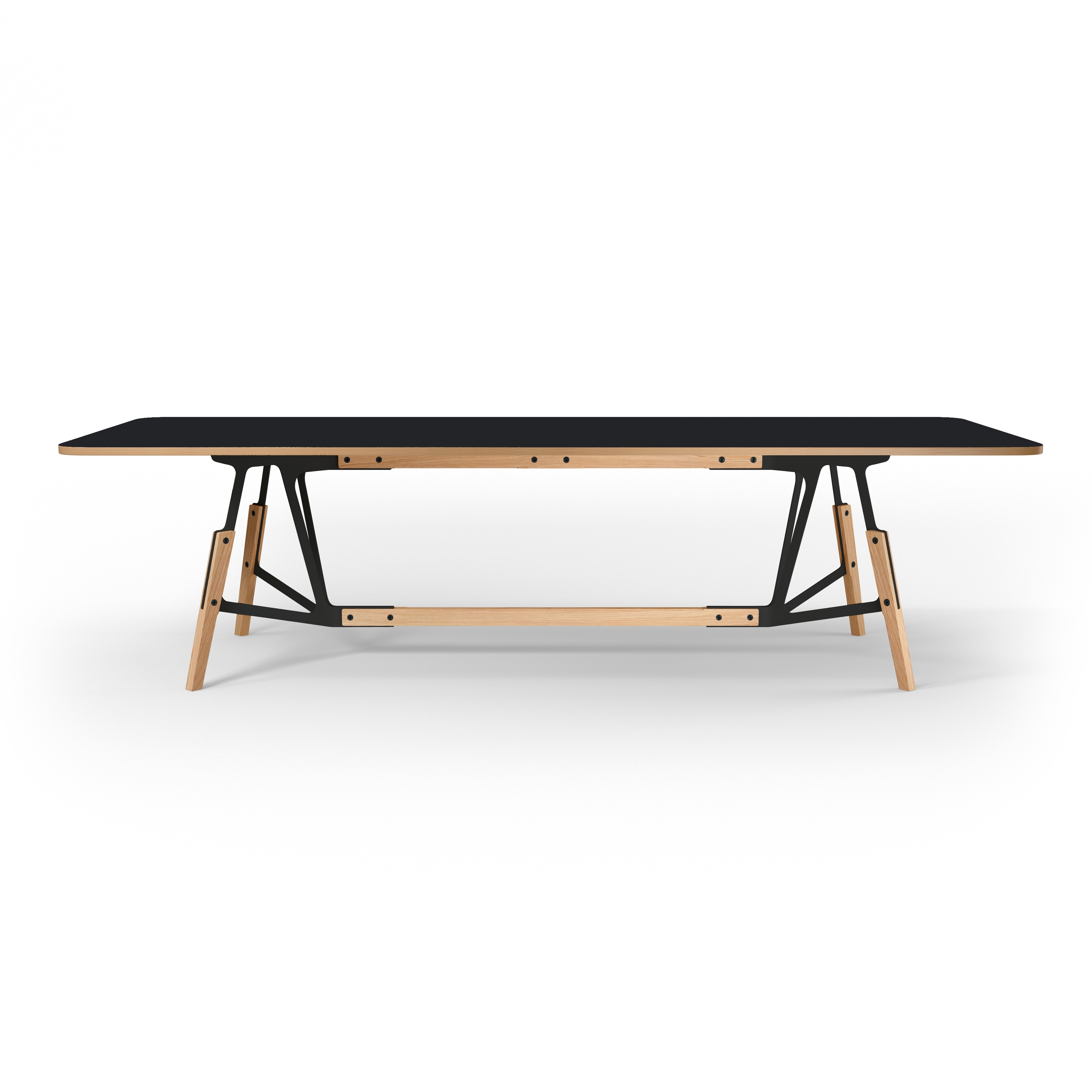 Stammtisch rectangular table, plywood tabletop