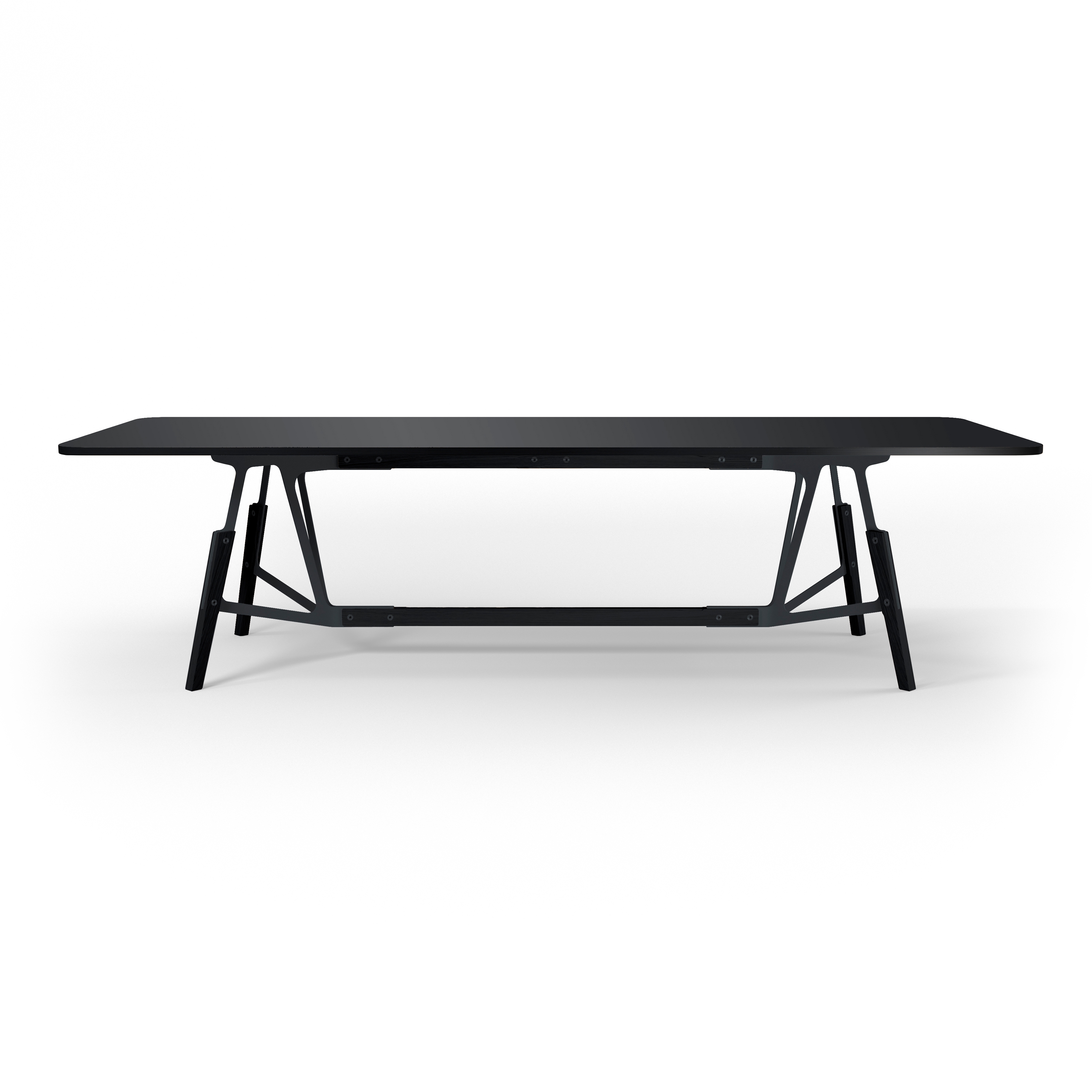 Stammtisch rectangular table, plywood tabletop