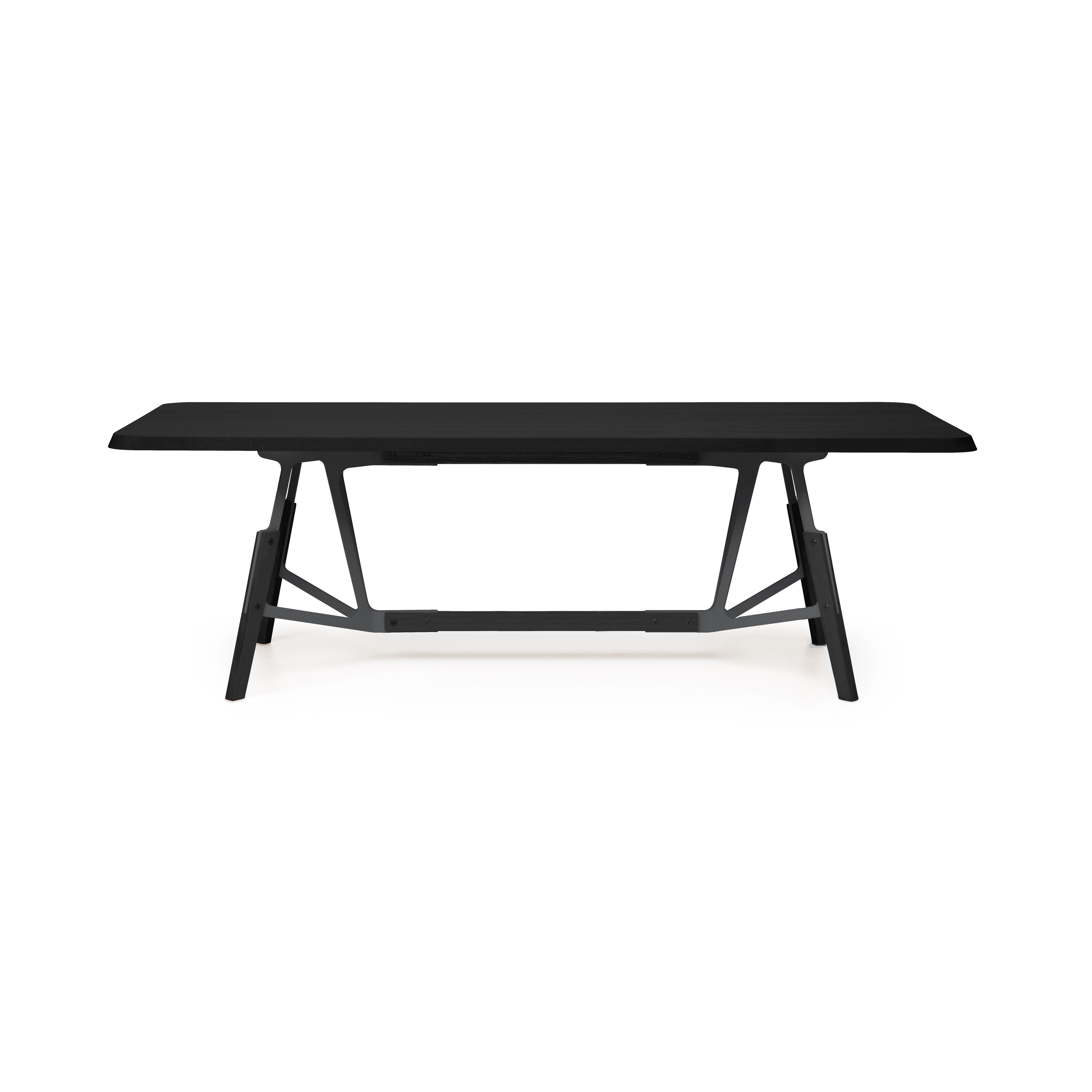 Stammtisch rectangular table, solid wood tabletop