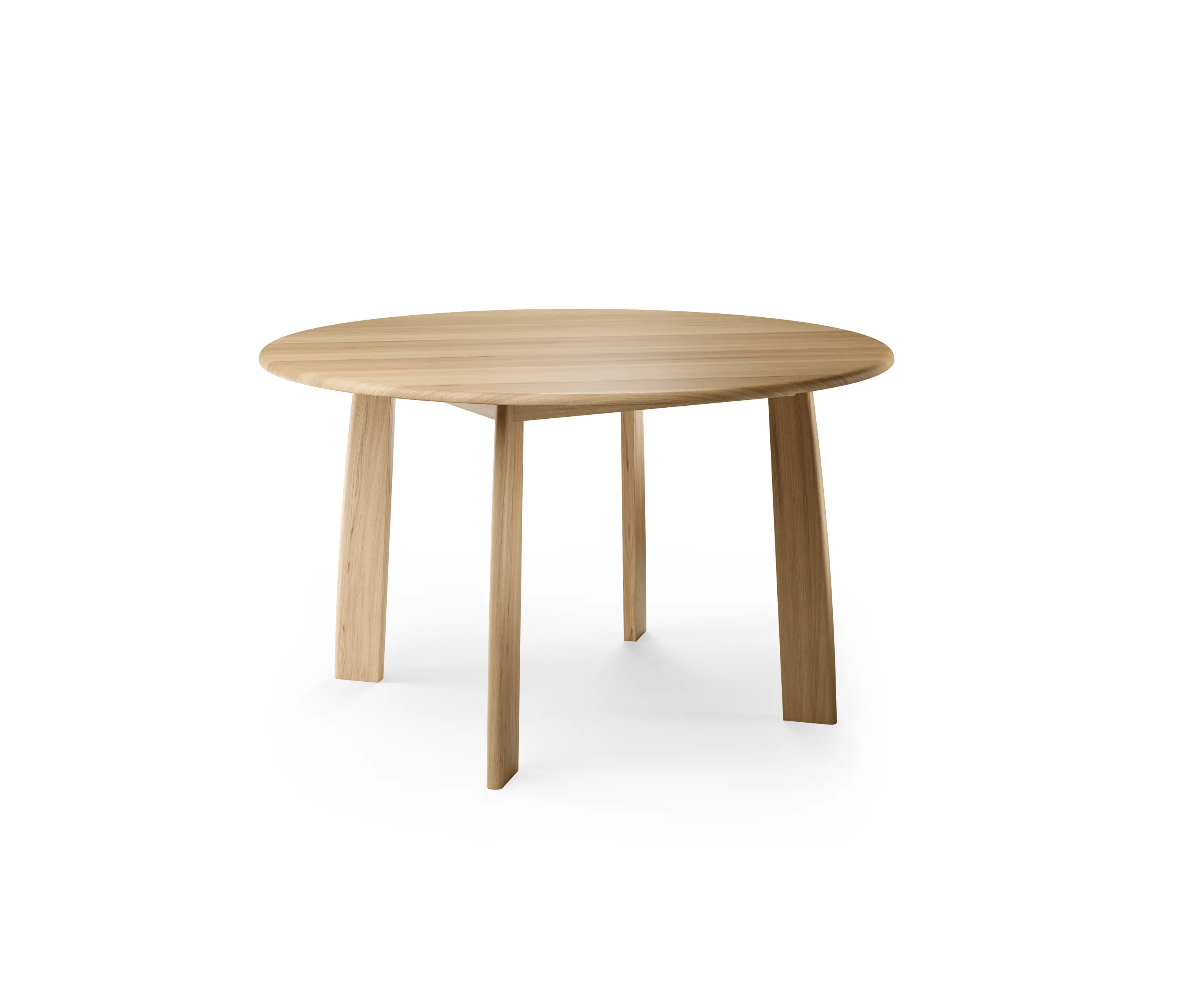 Quodes - Stone round table, solid oak, 130 cm diameter