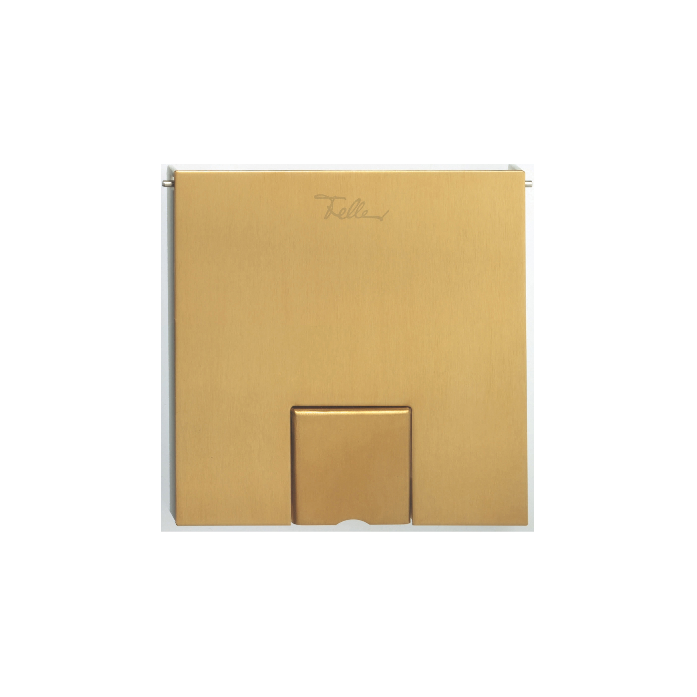 Display product Wall and floor box | Floor box chrome steel gold from manufacturer Feller