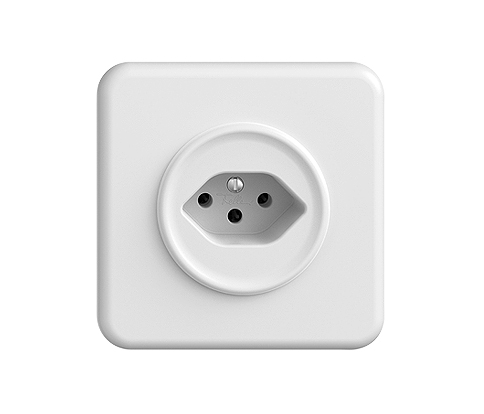 Display product STANDARDdue Einfach-Steckdose Typ 13 weiss from manufacturer Feller