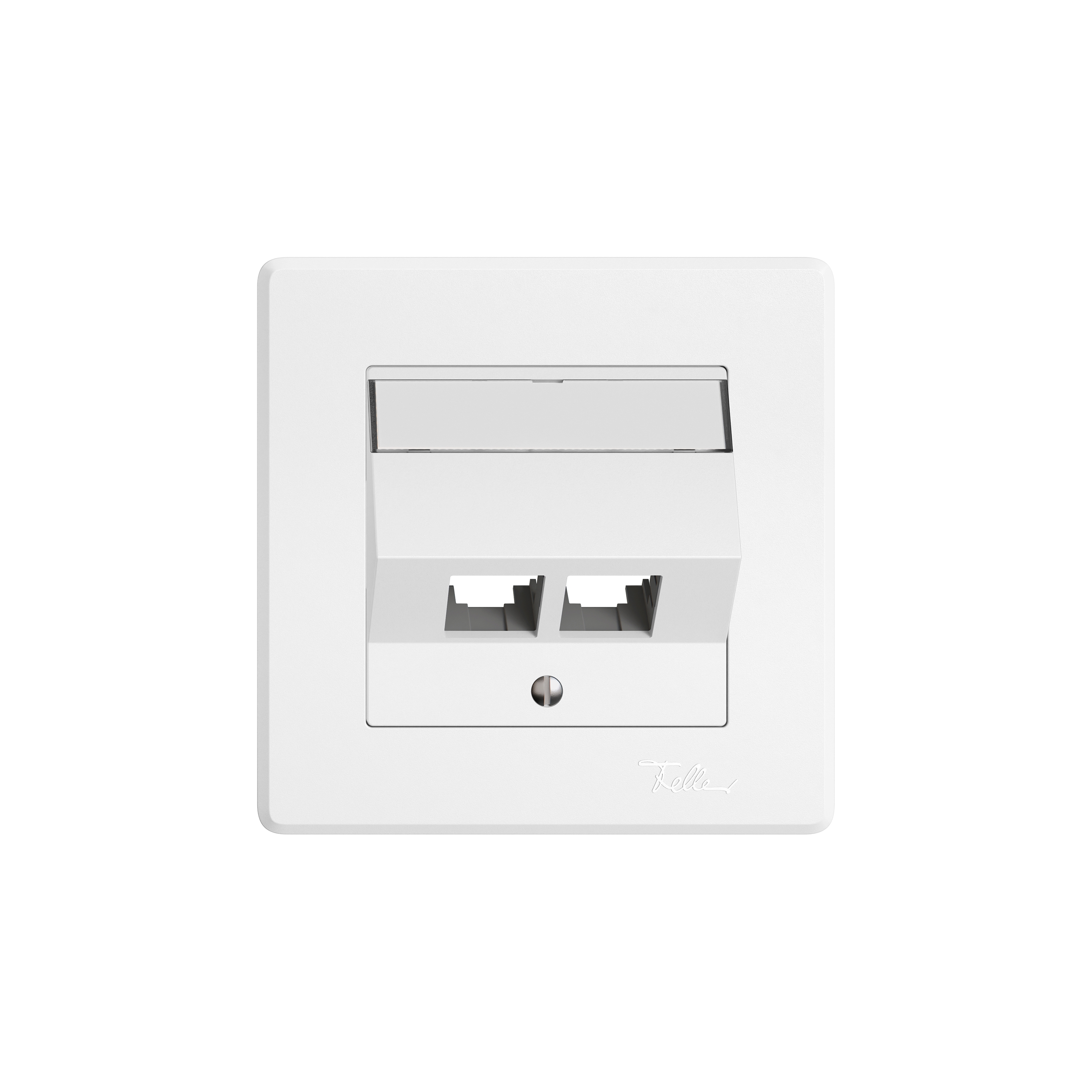 Display product Communication and network technology | EDIZIO.liv EASYNET Mounting kit S-One with inclined outlet hood from manufacturer Feller