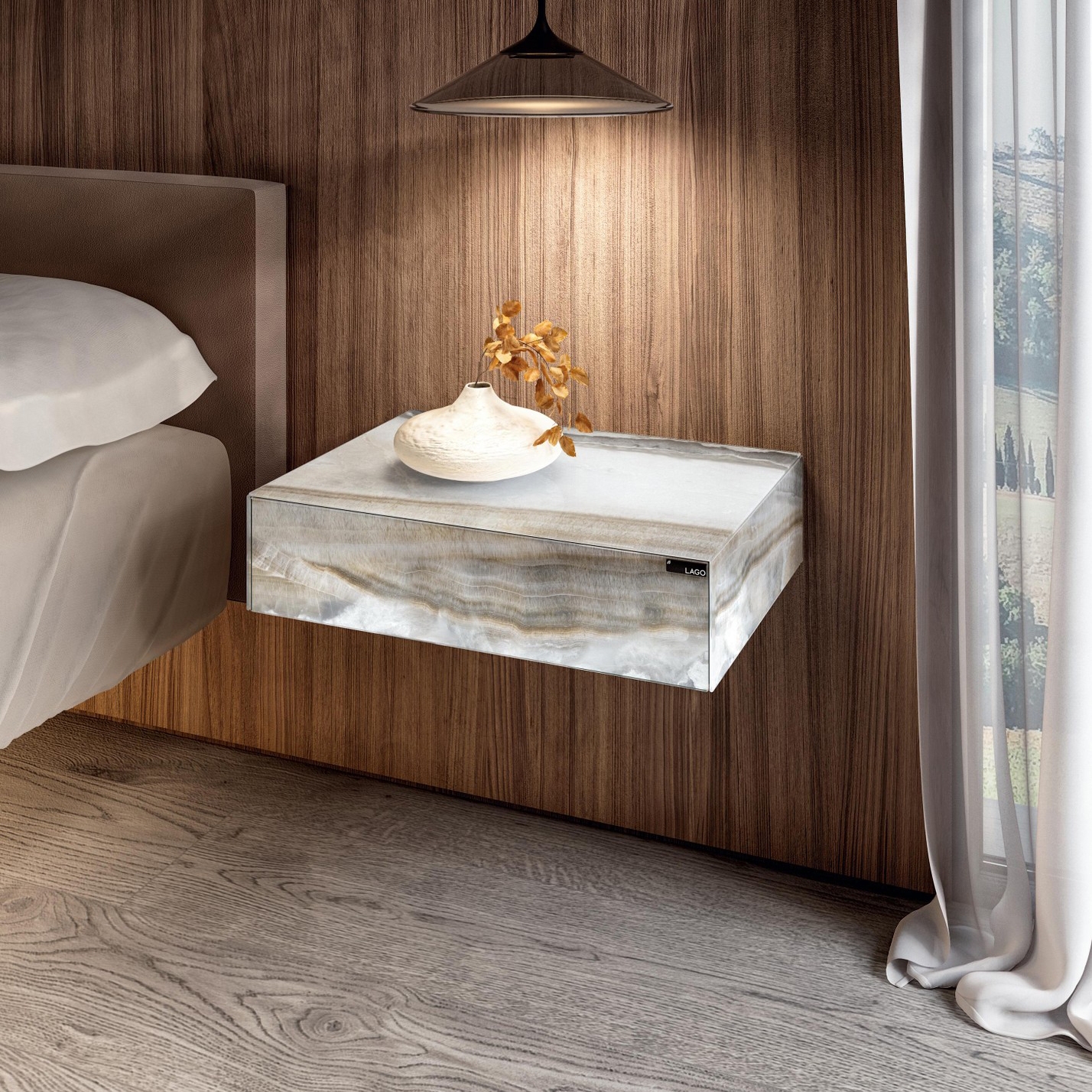 Display product Materia Bedside Tables 1070 from manufacturer LAGO