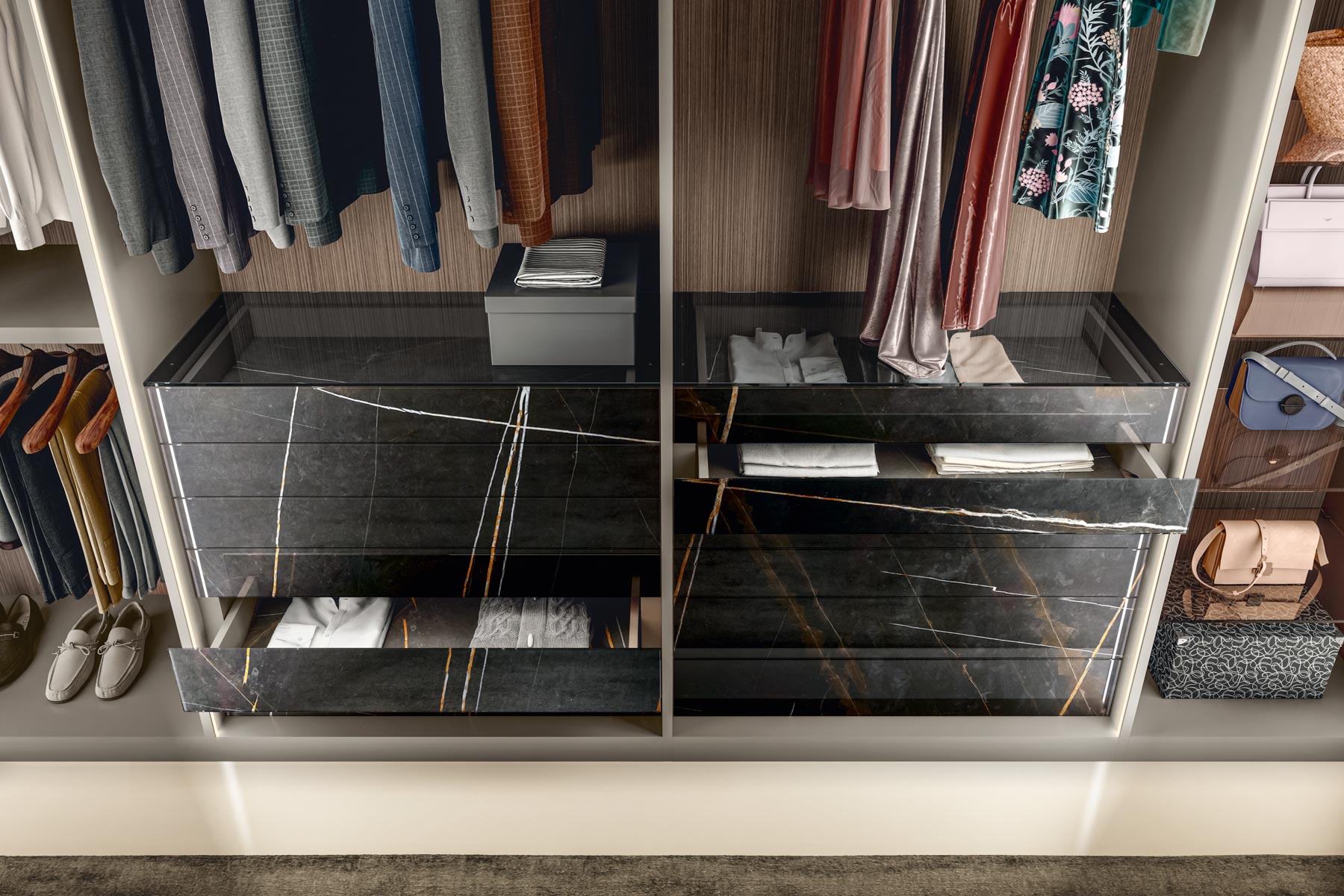 VISTA WALK-IN CLOSET - 1185 - Walk-in wardrobes from LAGO | Architonic