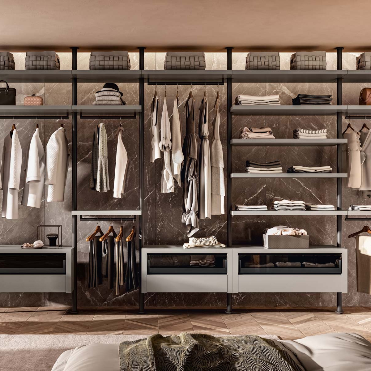 Display product Vista Walk-in Closet - 1187 from manufacturer LAGO