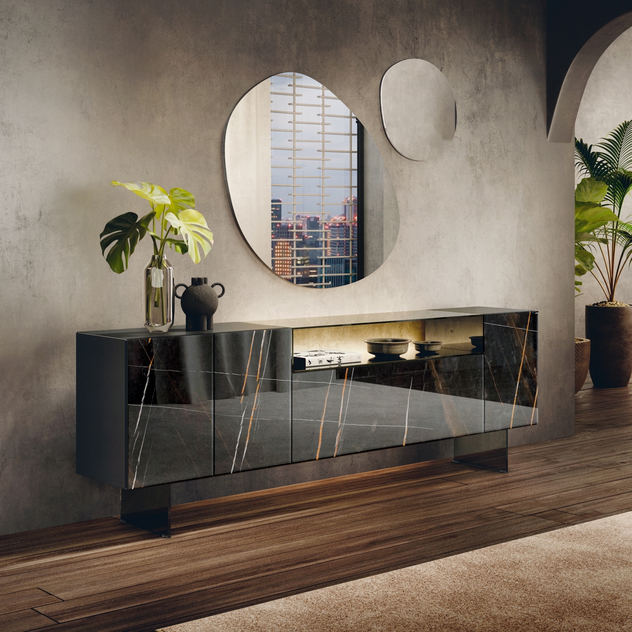 Display product 36e8 Glass Sideboard - 1328 from manufacturer LAGO