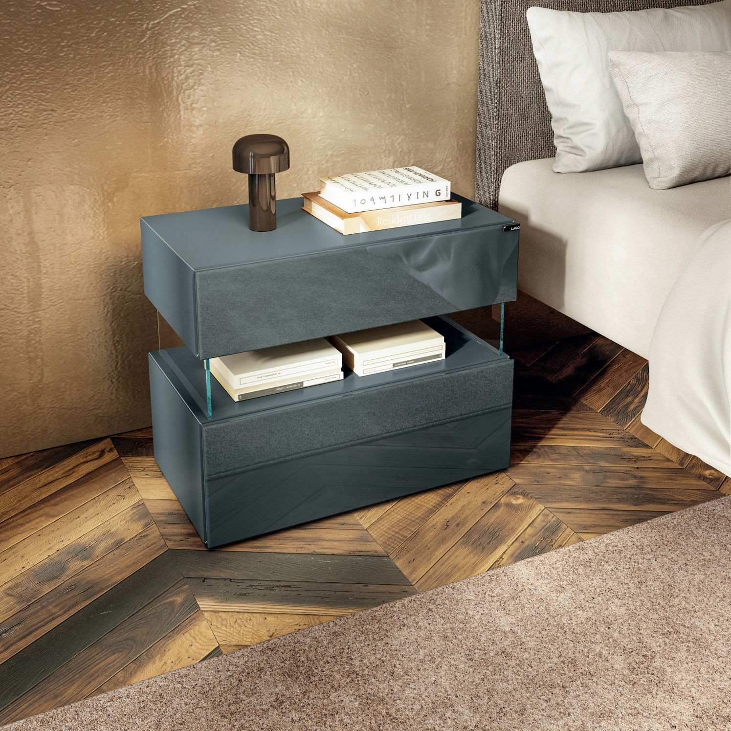 Mostra il prodotto Air Bedside Tables - 0770B del produttore LAGO