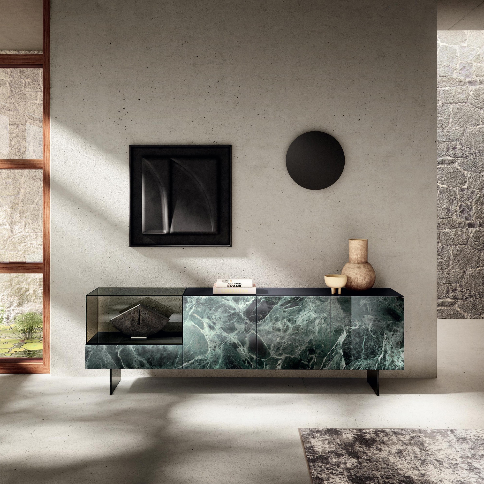 36e8 Glass Sideboard - 1324
