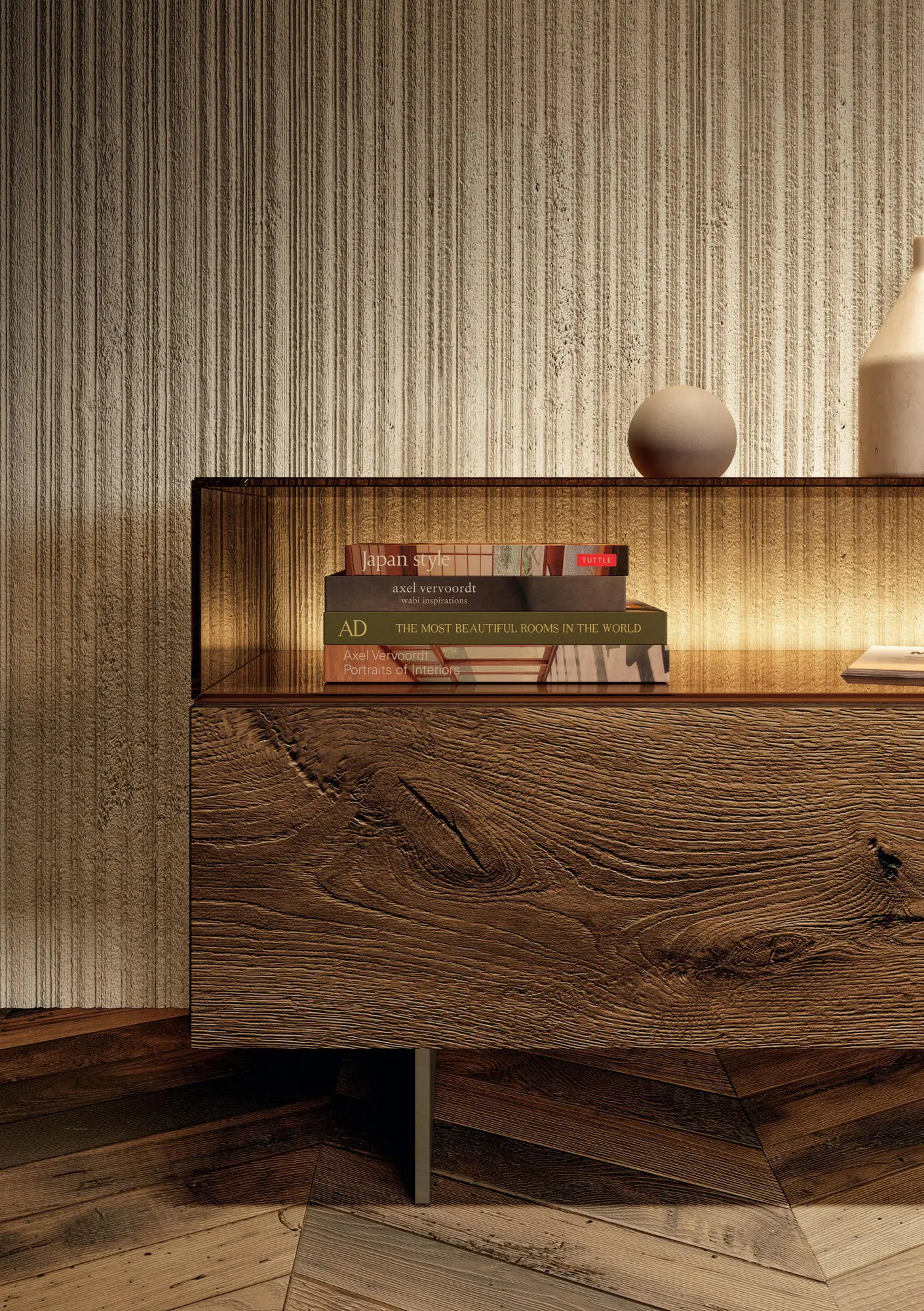 LAGO - 36e8 Glass Tv Unit - 2149