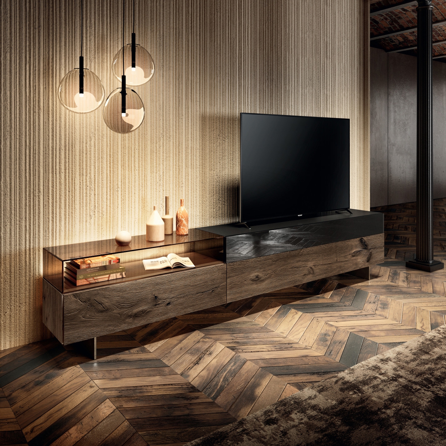 Afficher le produit Meuble Tv 36e8 Glass - 2149 du fabricant LAGO