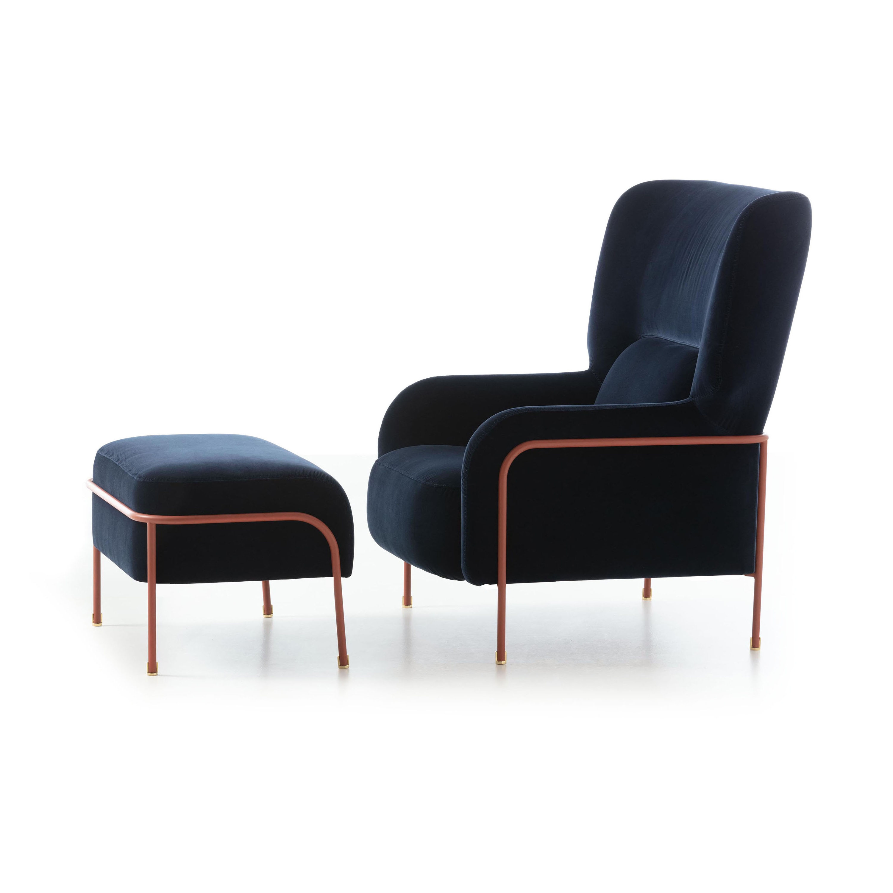 Display product Platea | lounge armchair + pouf from manufacturer Pianca