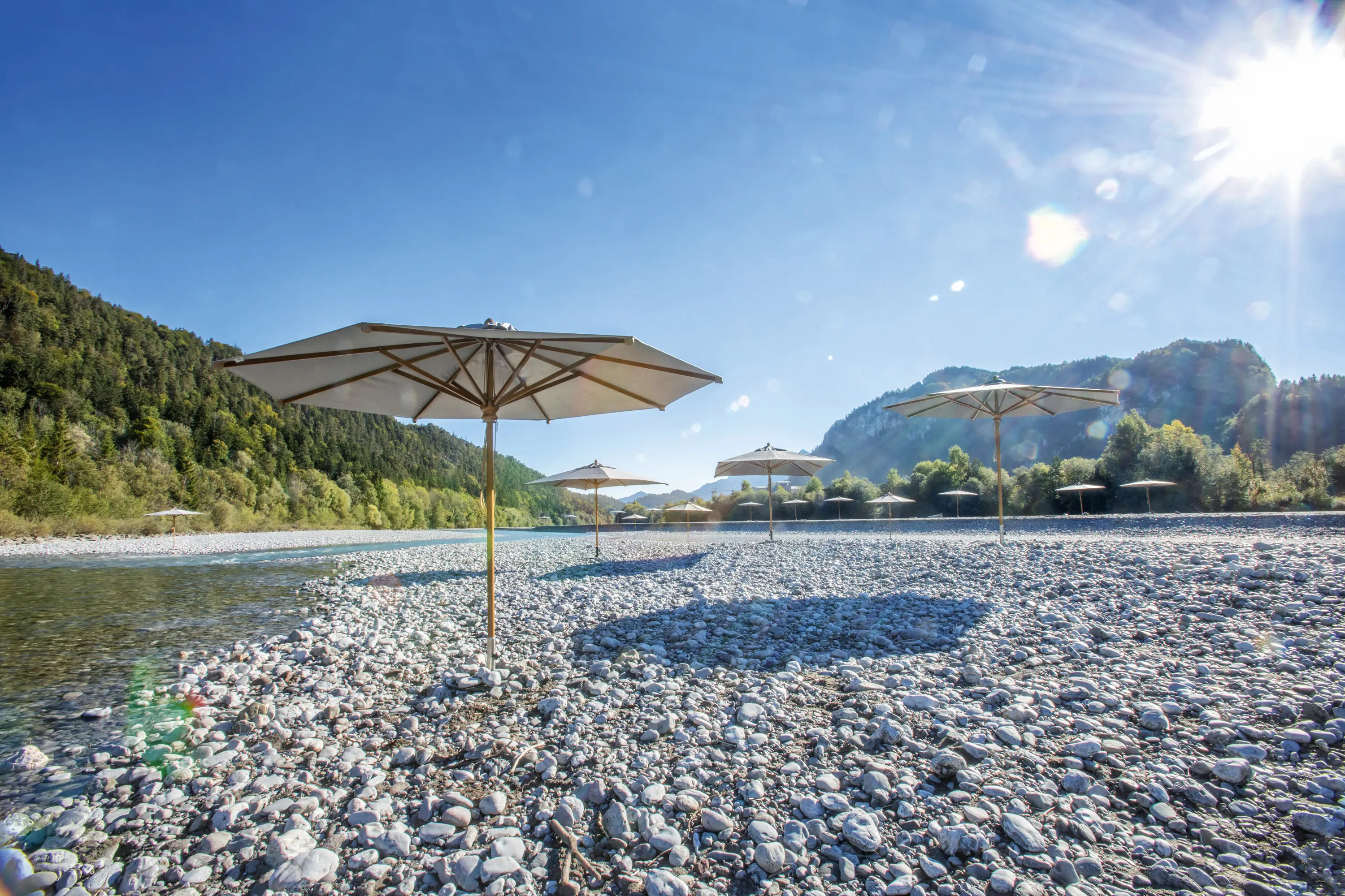 Fischer Möbel - Woodline Free-Arm Parasol, Wood