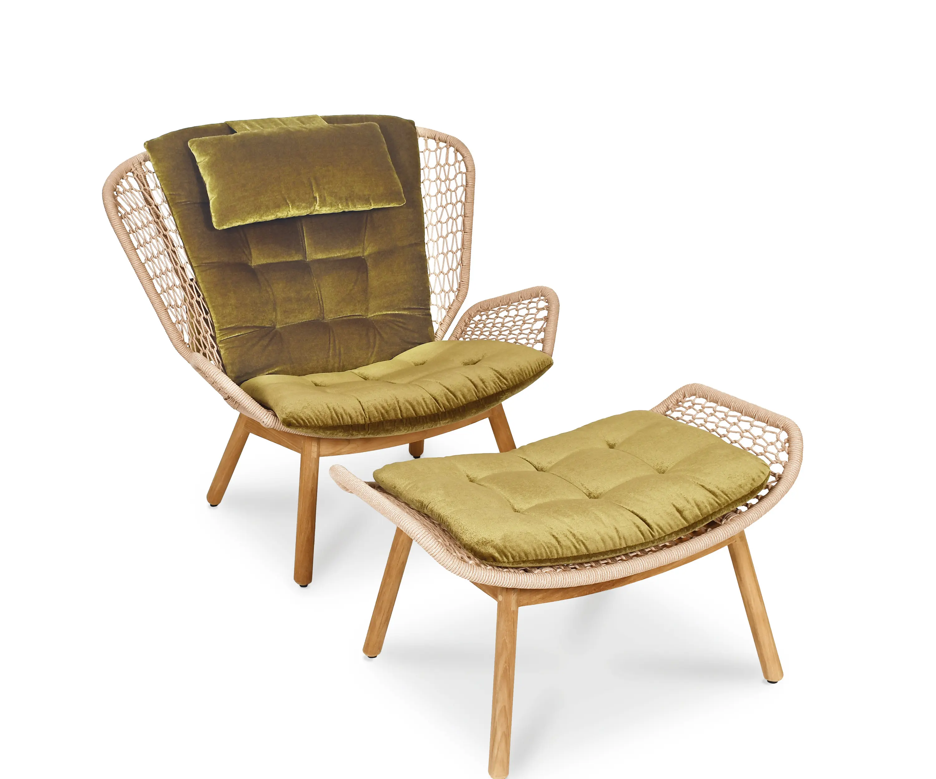 Fischer Möbel - Wing Light Relax Sessel mit Hocker