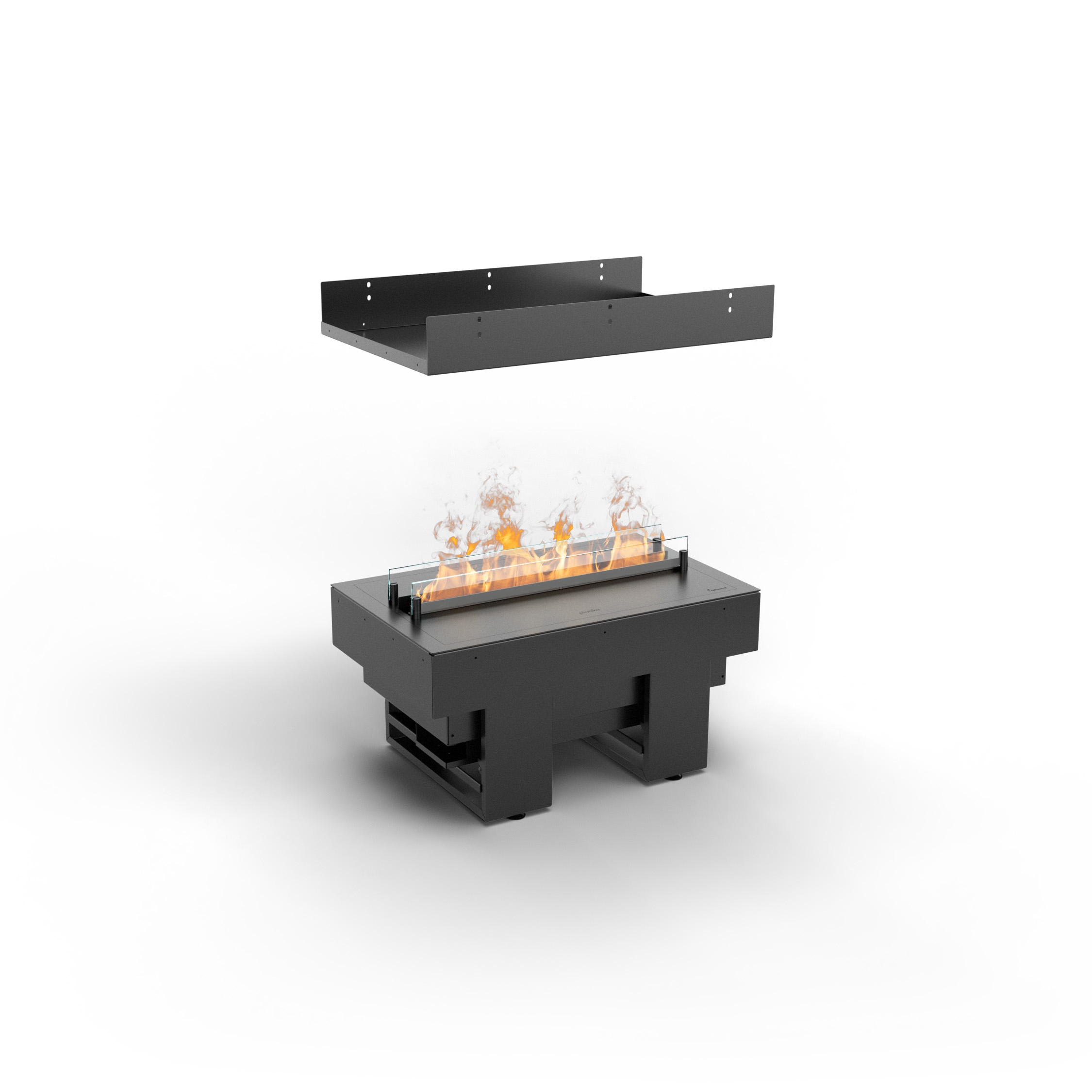 Display product Cool Flame see-through Fireplace Pro 500 Island from manufacturer Planika