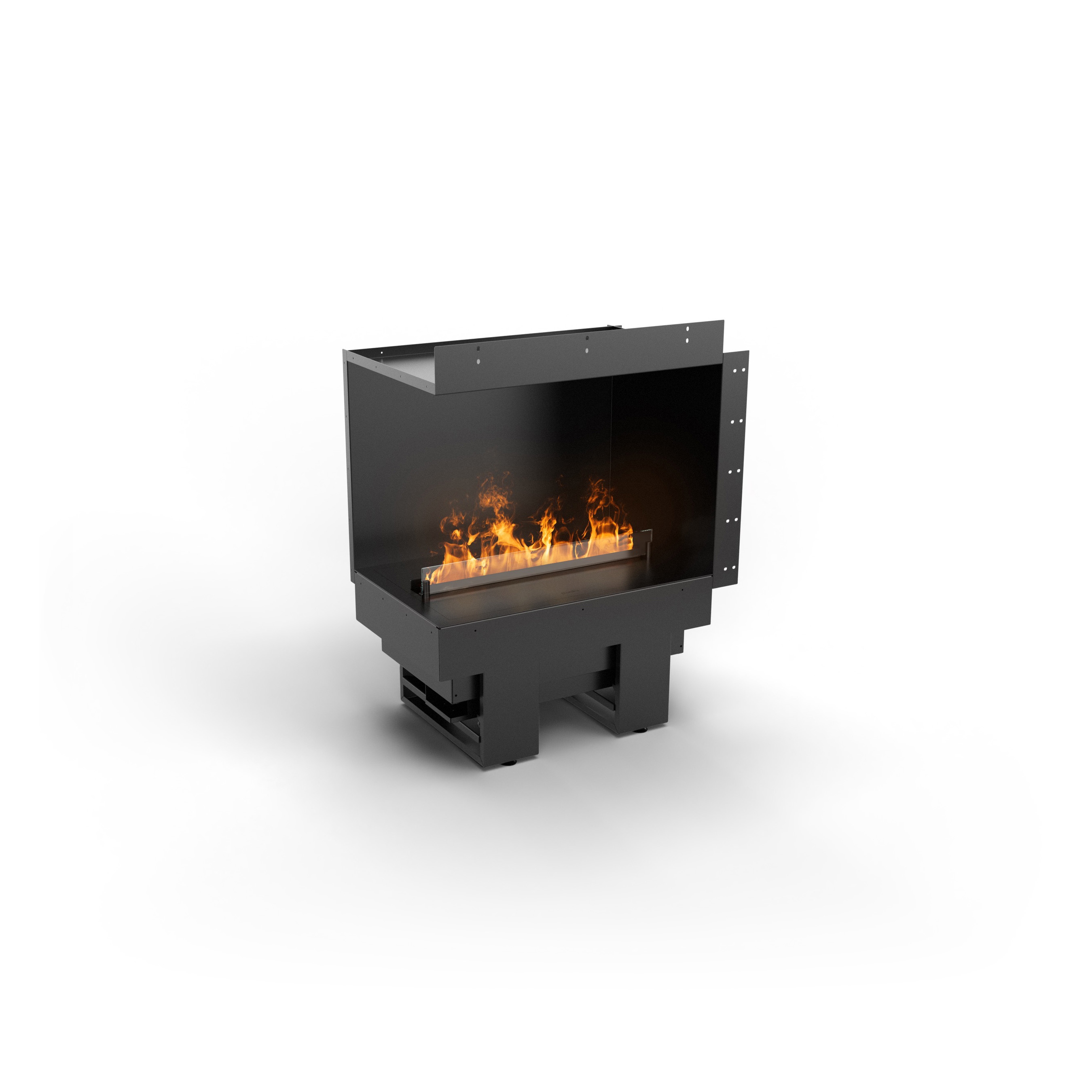 Display product Cool Flame Fireplace Pro 500 Island Left-Corner from manufacturer Planika
