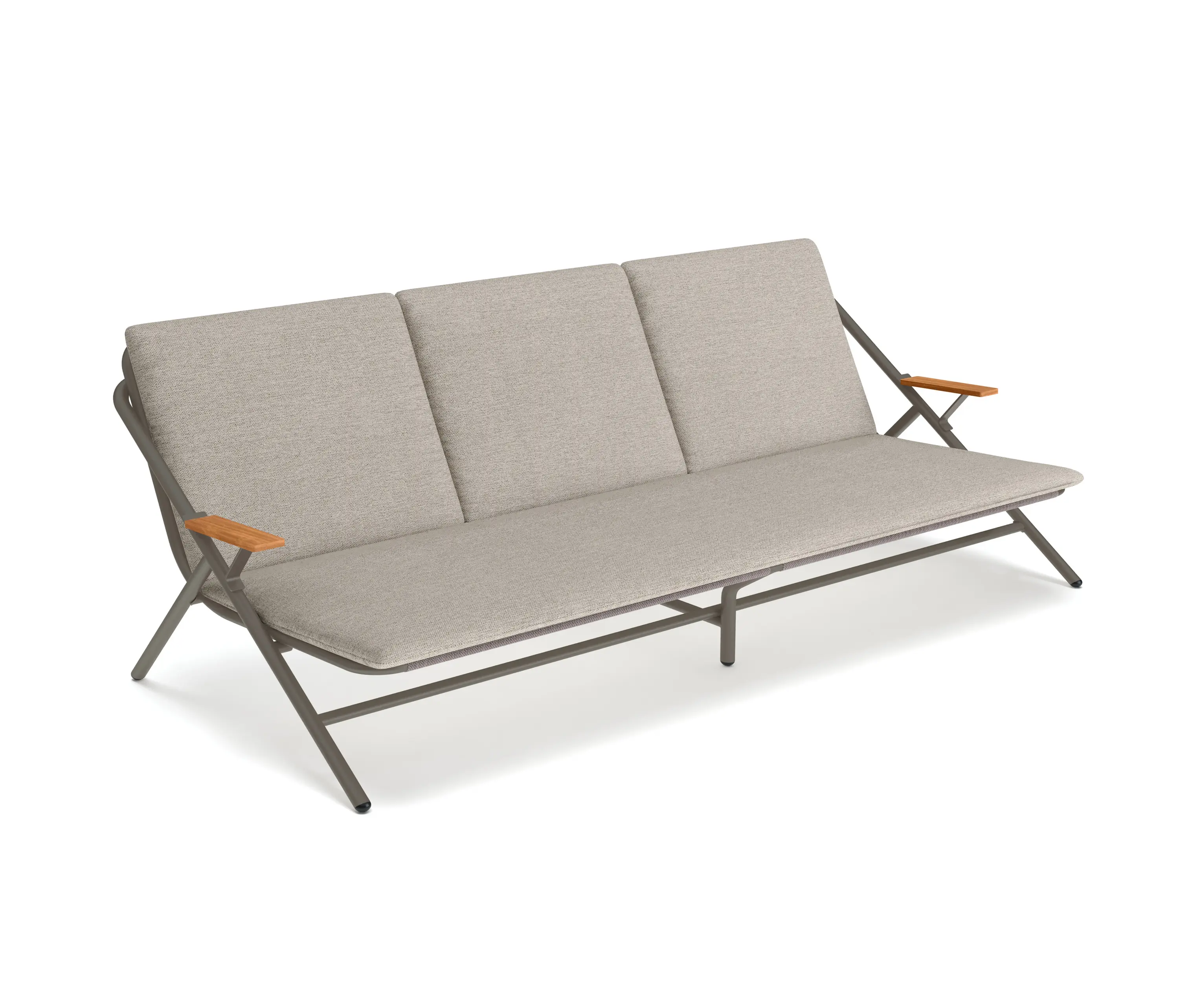 Bivaq - Garda 3 seater sofa iroko armrests