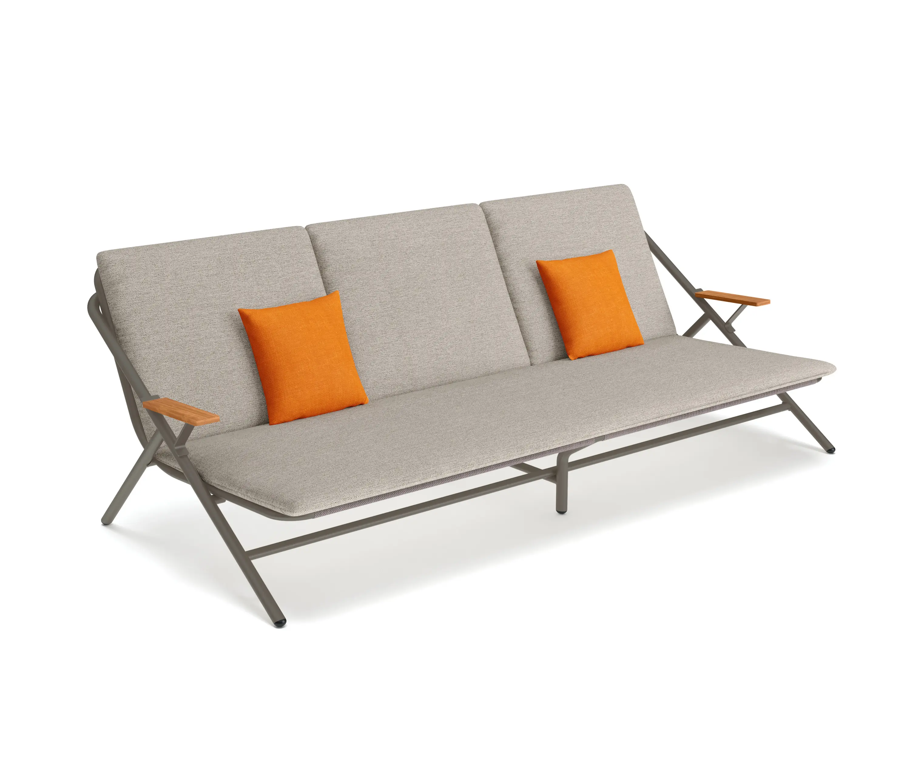 Bivaq - Garda 3 seater sofa iroko armrests