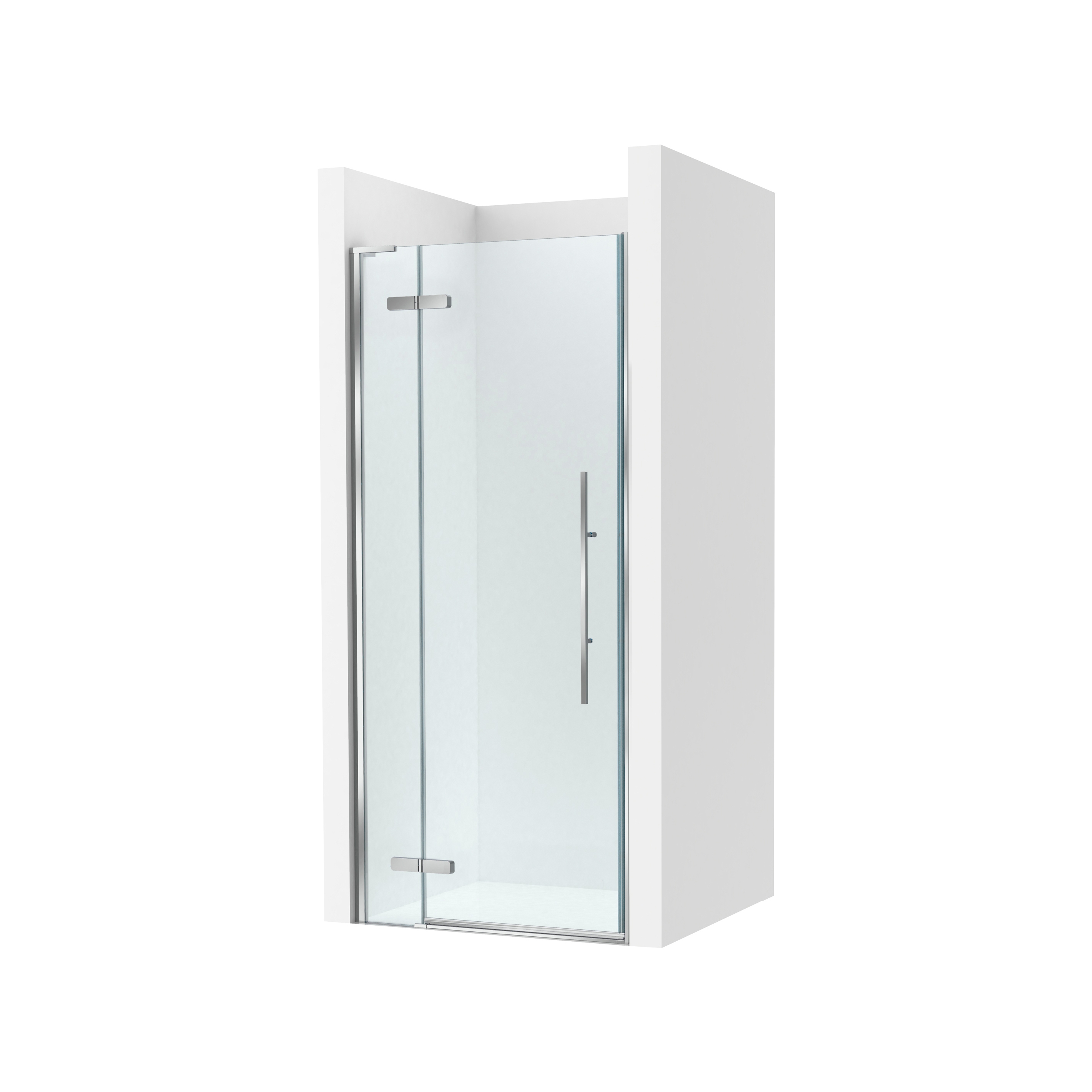 Brisa | PEF shower screen | Polished Silver
