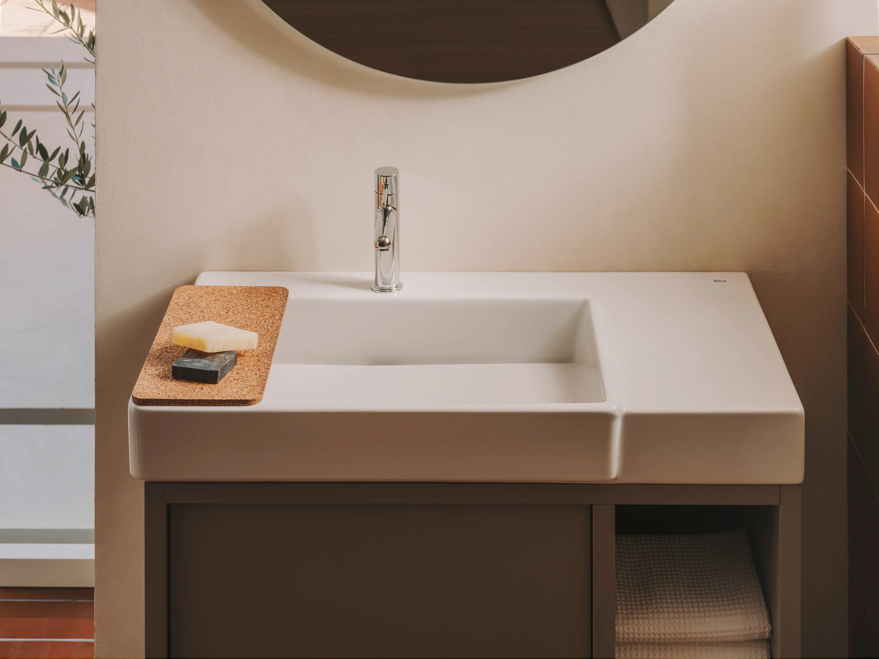 Roca - Tura | Vanity unit | Light noble grey