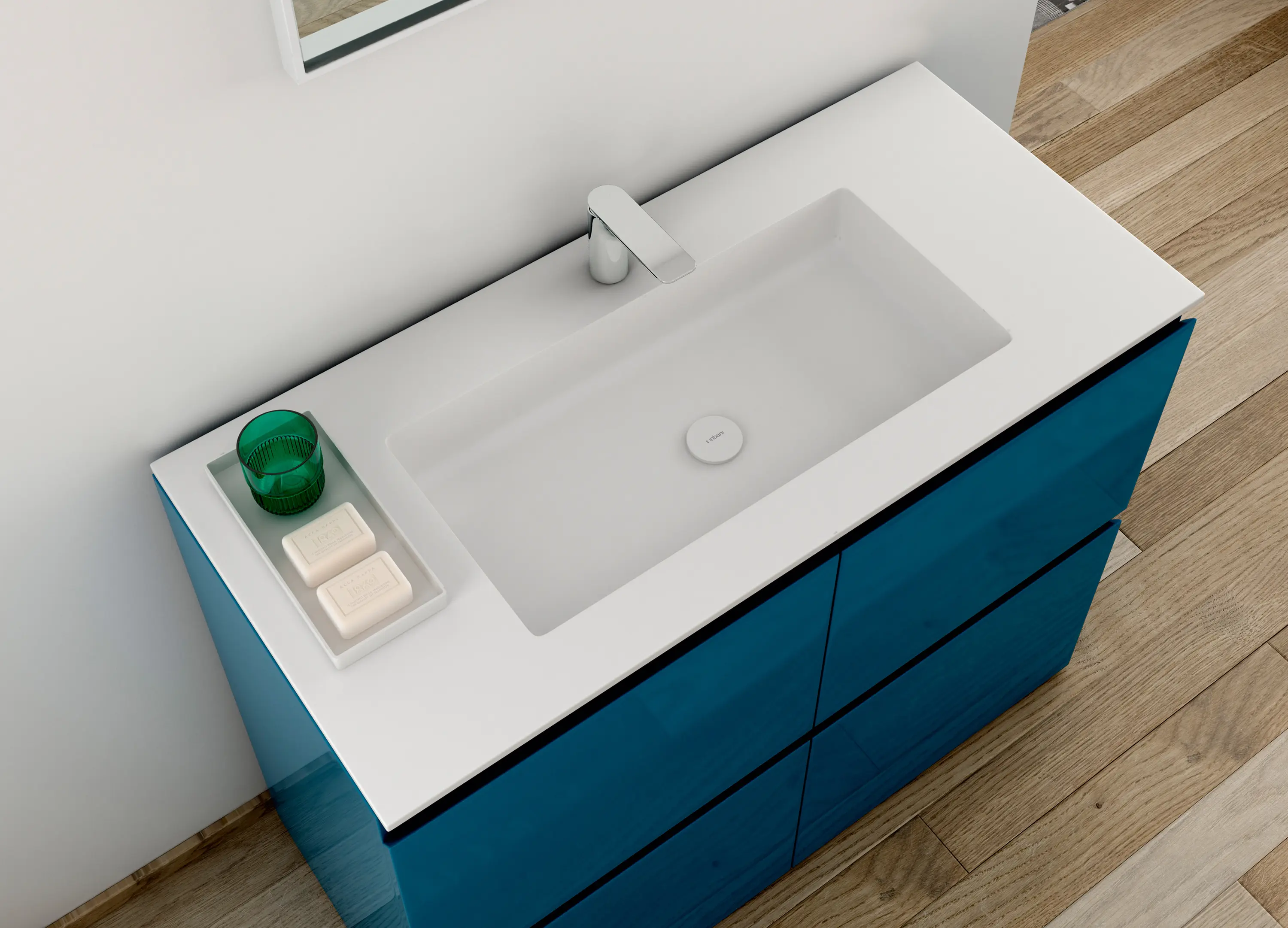 Inbani - H5 Solidsurface top with integrated washbasin