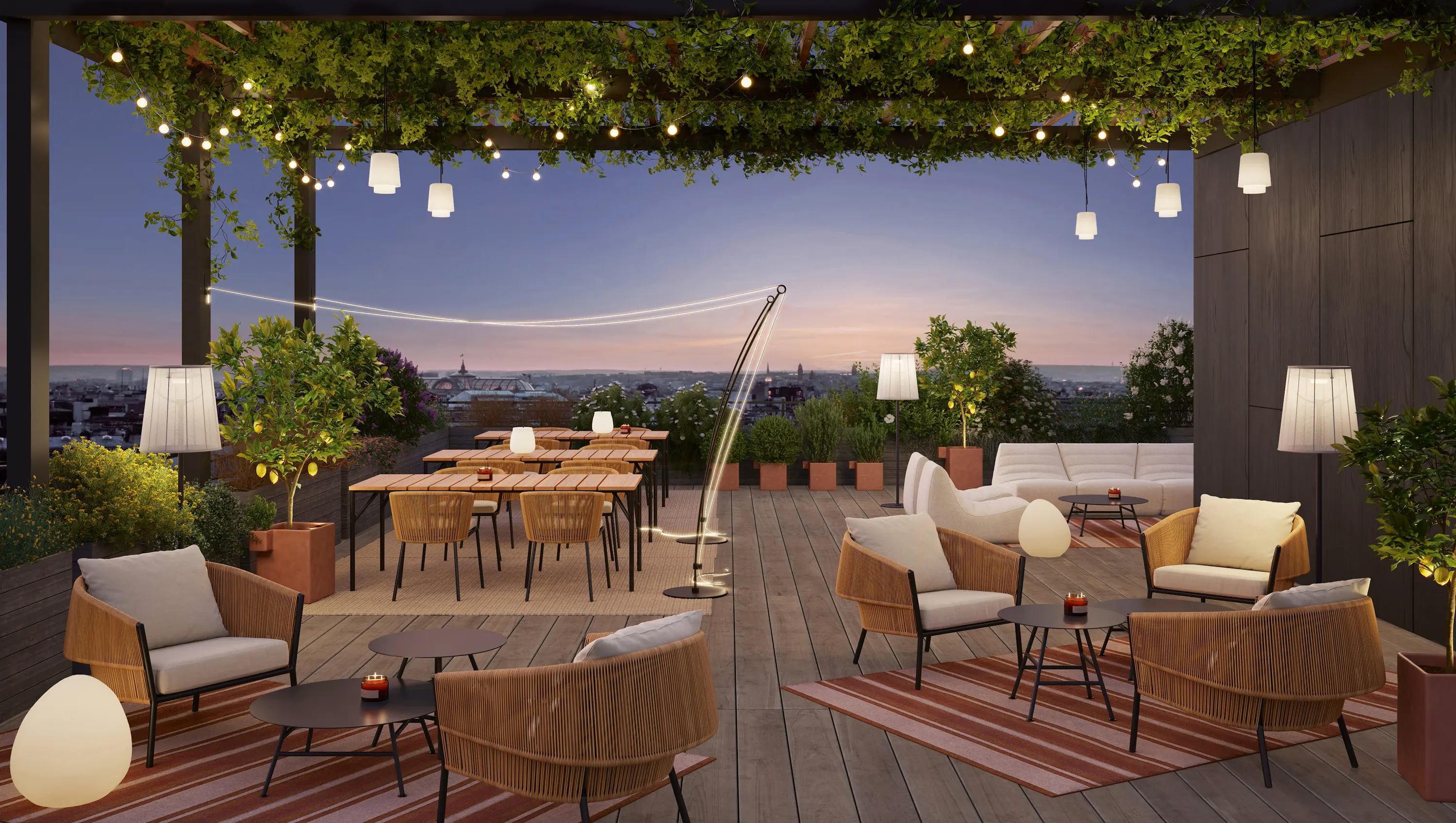 Ligne Roset - Feston | Mât + Ruban Led + Support Mural + Crochet