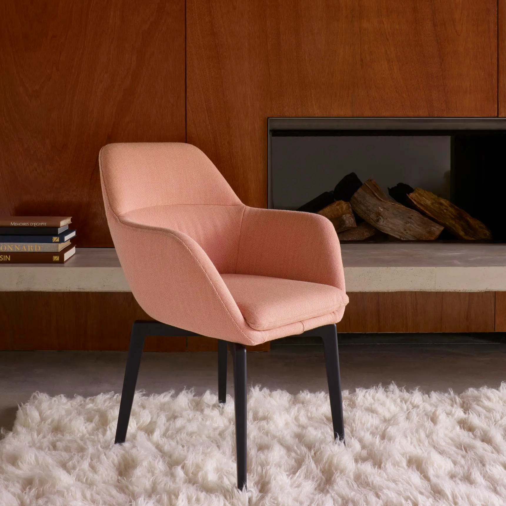 Ligne Roset - Amédée | Silla Con Brazos Patas De Haya Color Antracita