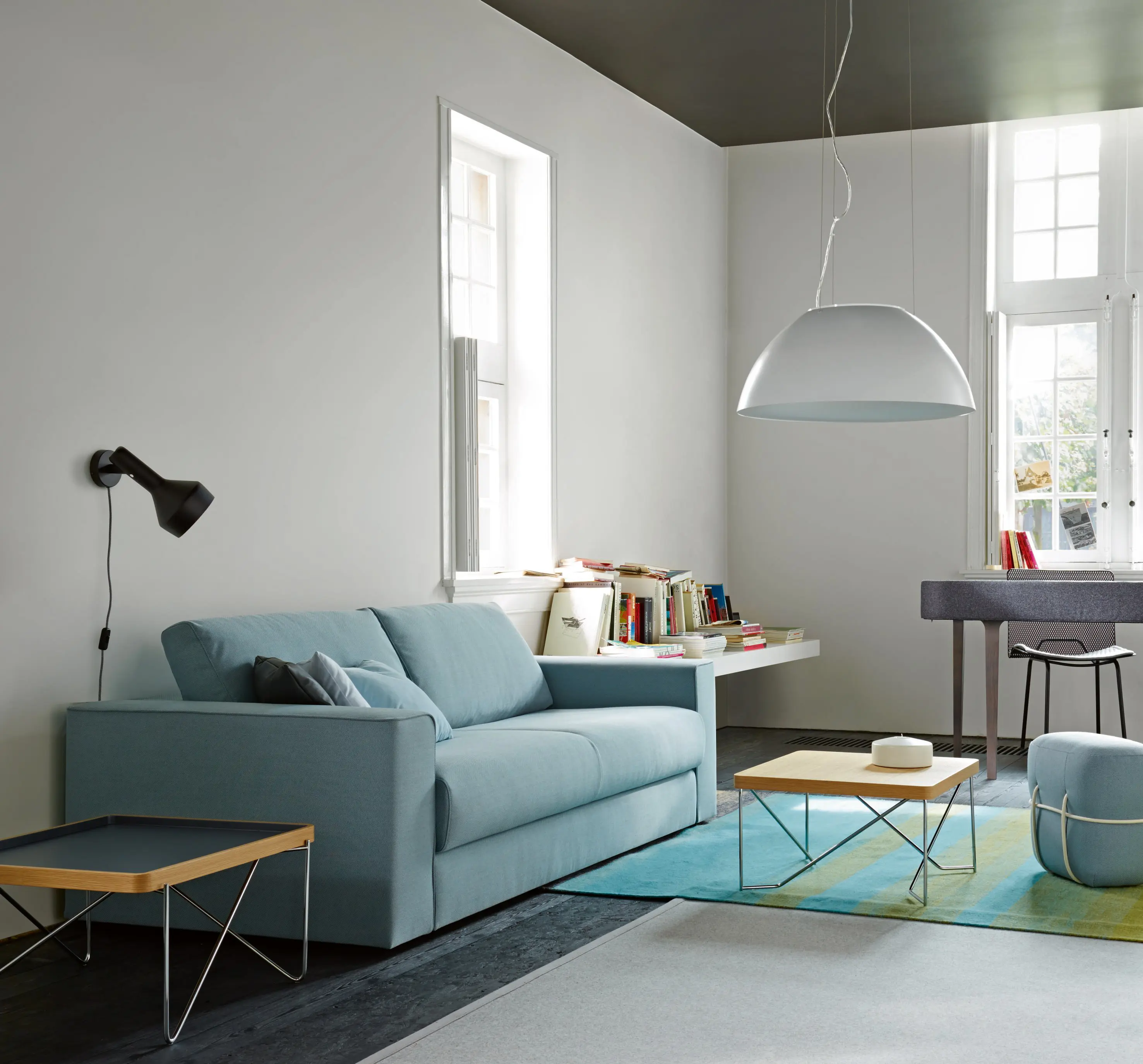 Ligne Roset - Do Not Disturb | Bed Settee With 2 Arms Bedding 160 With Electric Mechanism