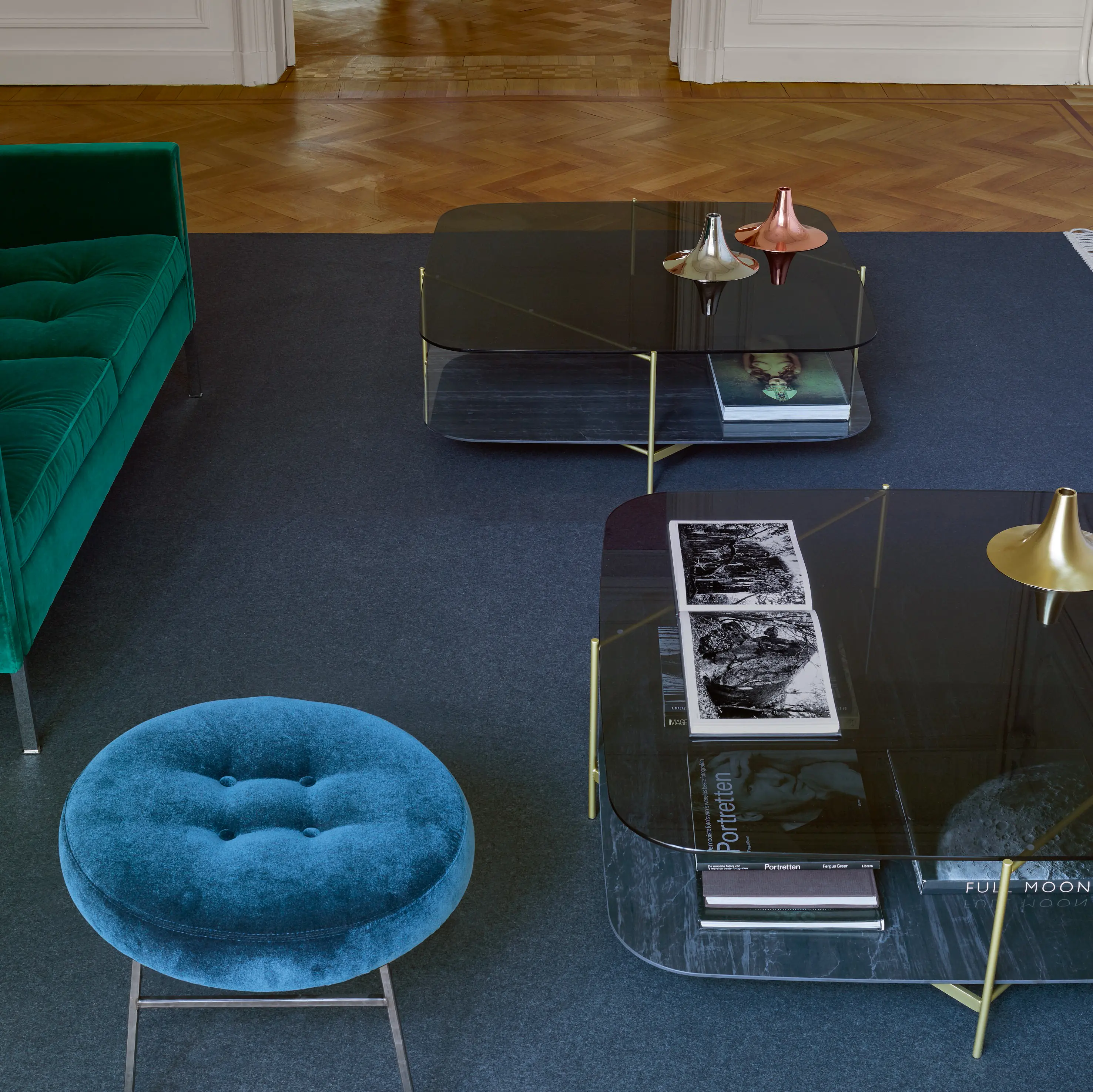 Ligne Roset - Ilot | Tabouret Bas Cloud Marine