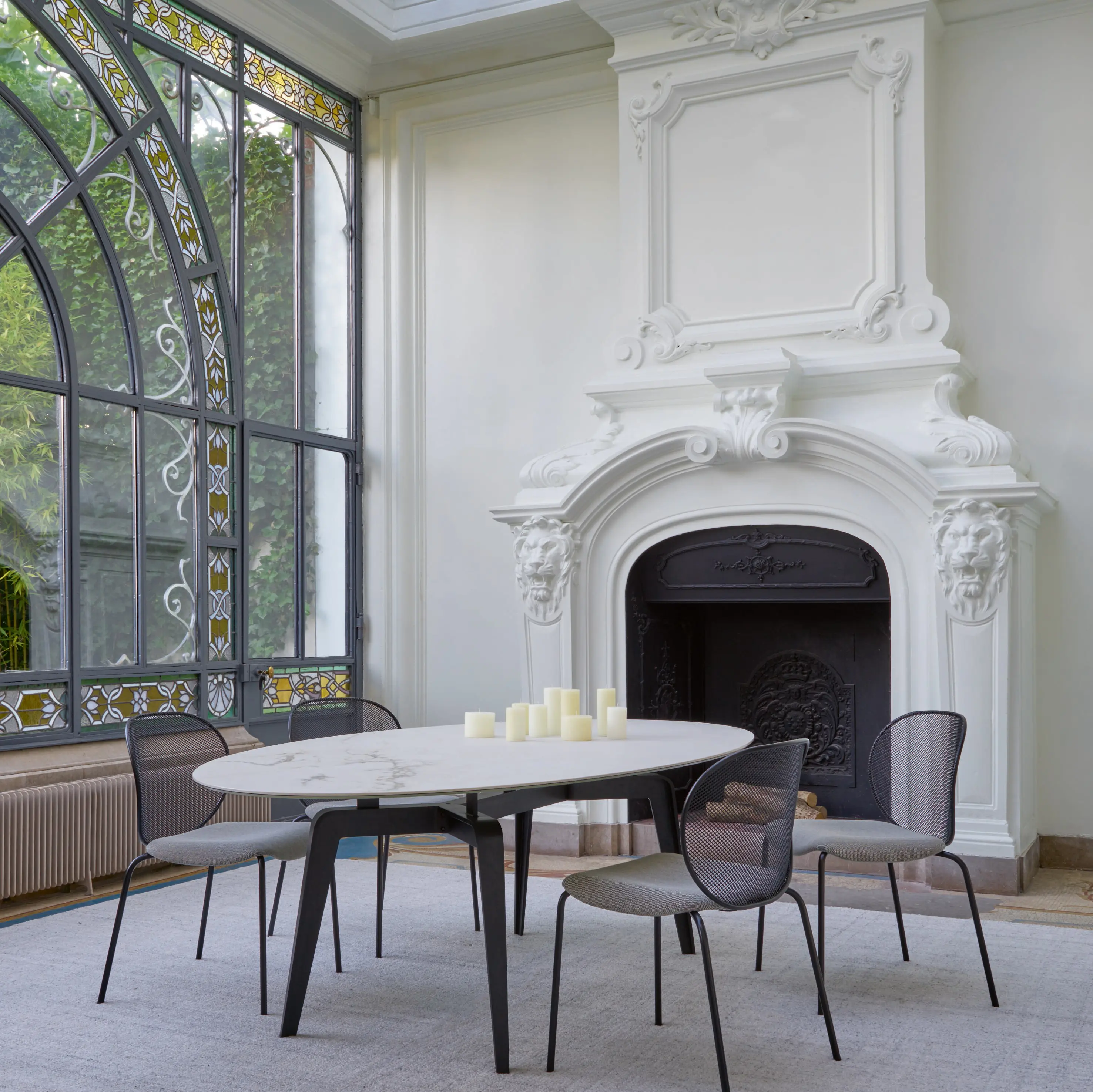 Ligne Roset - Unbeaumatin | Stuhl Indoor Gestell Lack Weiss