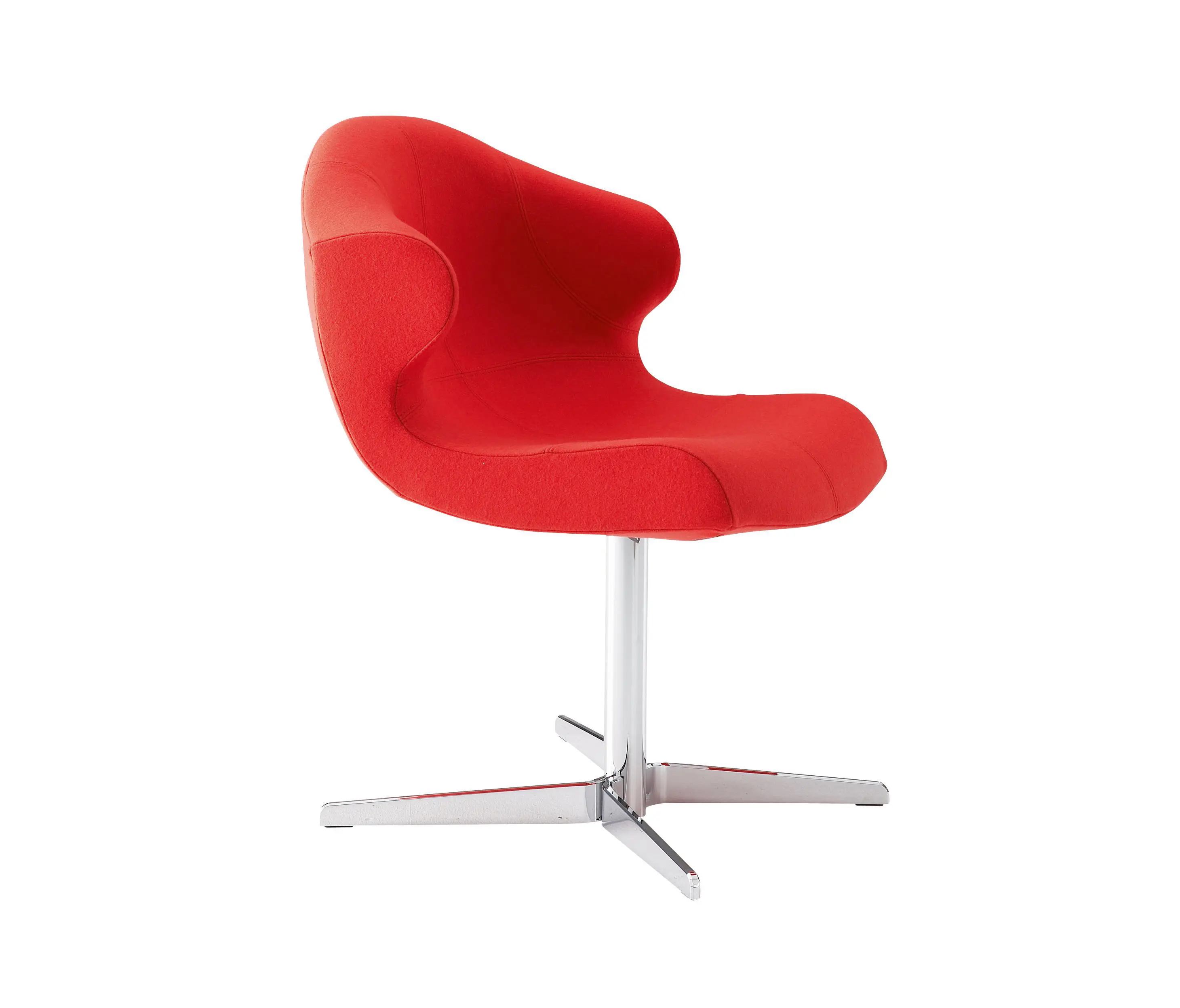 Ligne Roset - Alster | Alster Carver Chair Central Pedestal - Brilliant Chrome